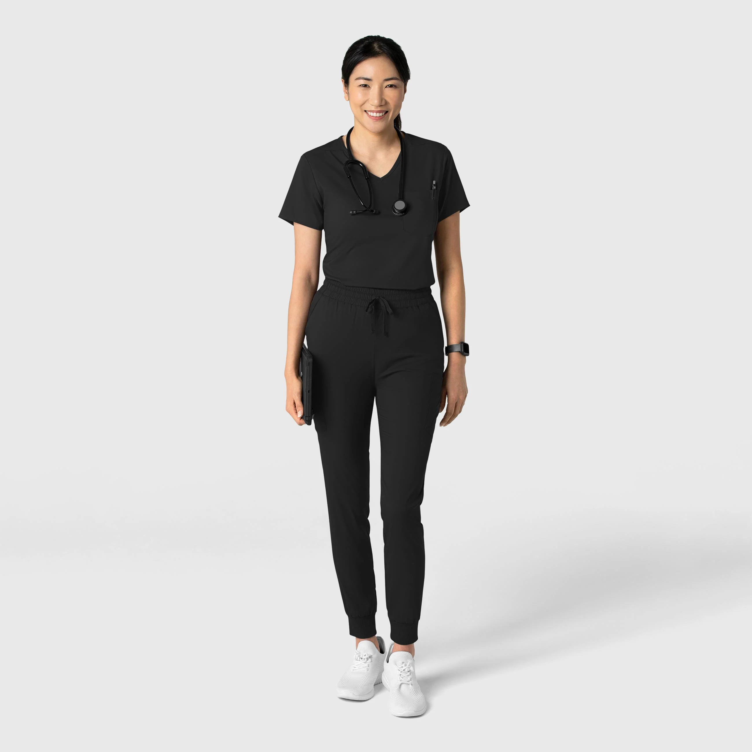 Boundless Women's Tuck-In Scrub Top - Black - Image 3