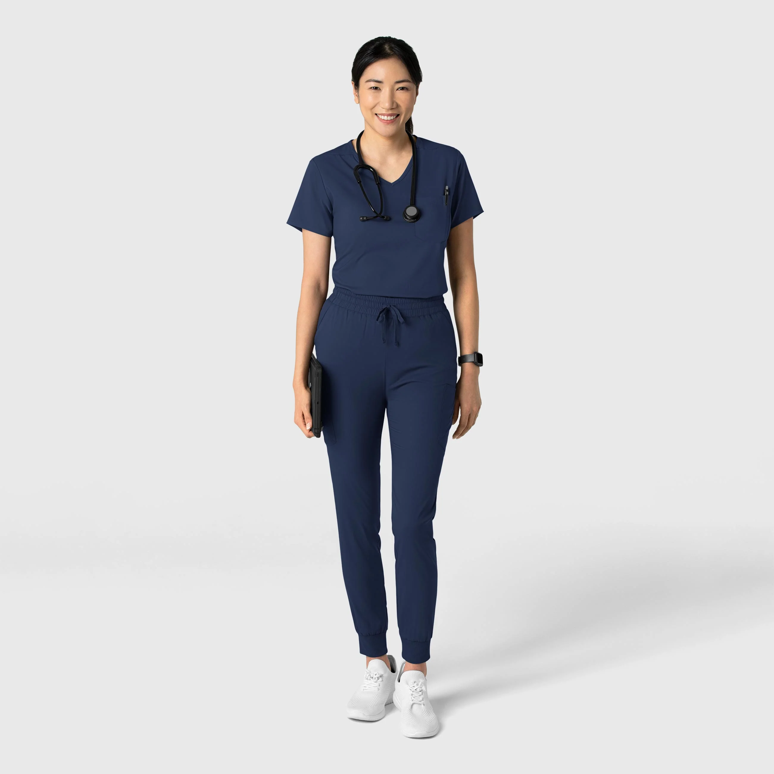 Boundless Women's Tuck-In Scrub Top - Navy - Image 3