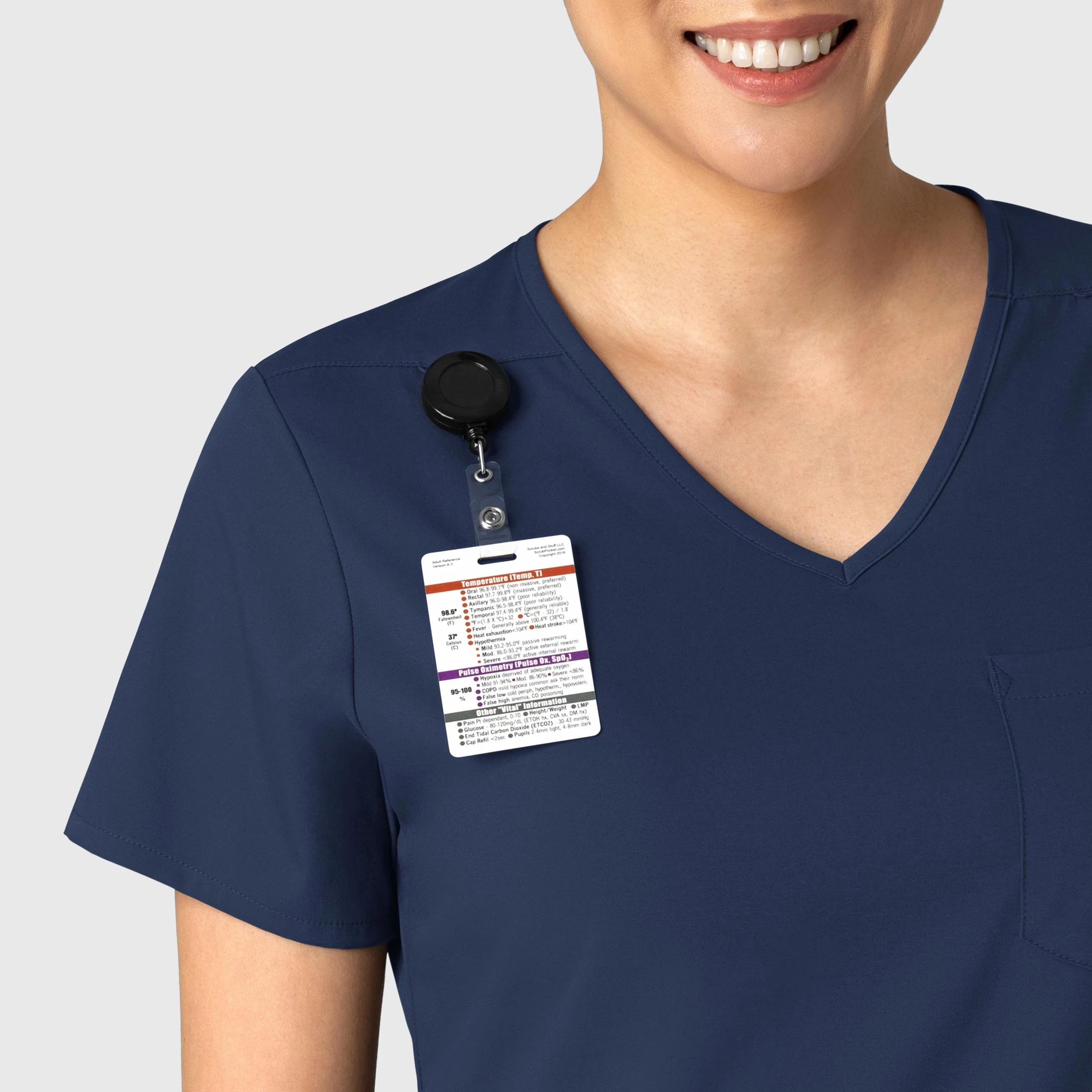 Boundless Women's Tuck-In Scrub Top - Navy - Image 5