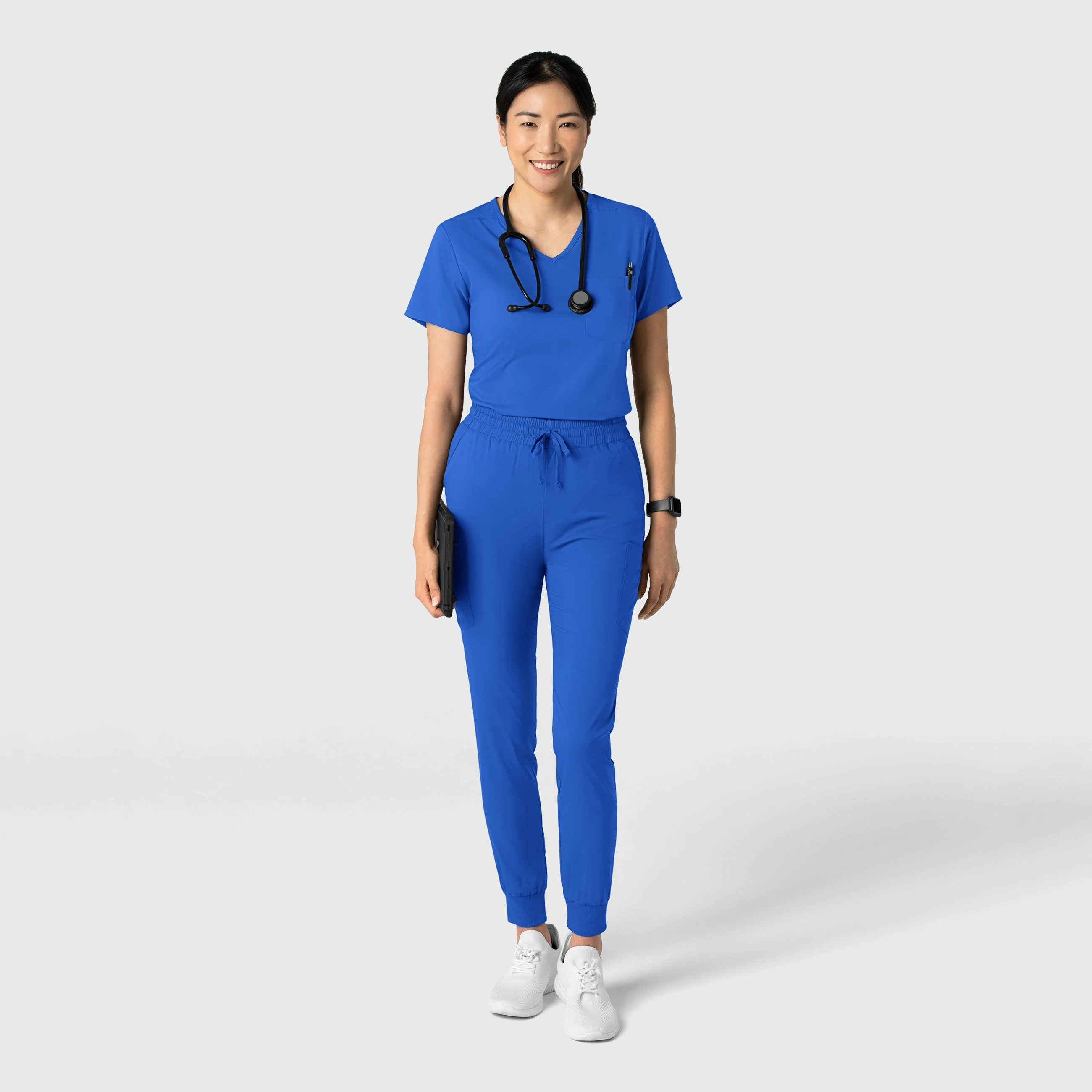 Boundless Women's Tuck-In Scrub Top - Royal - Image 3