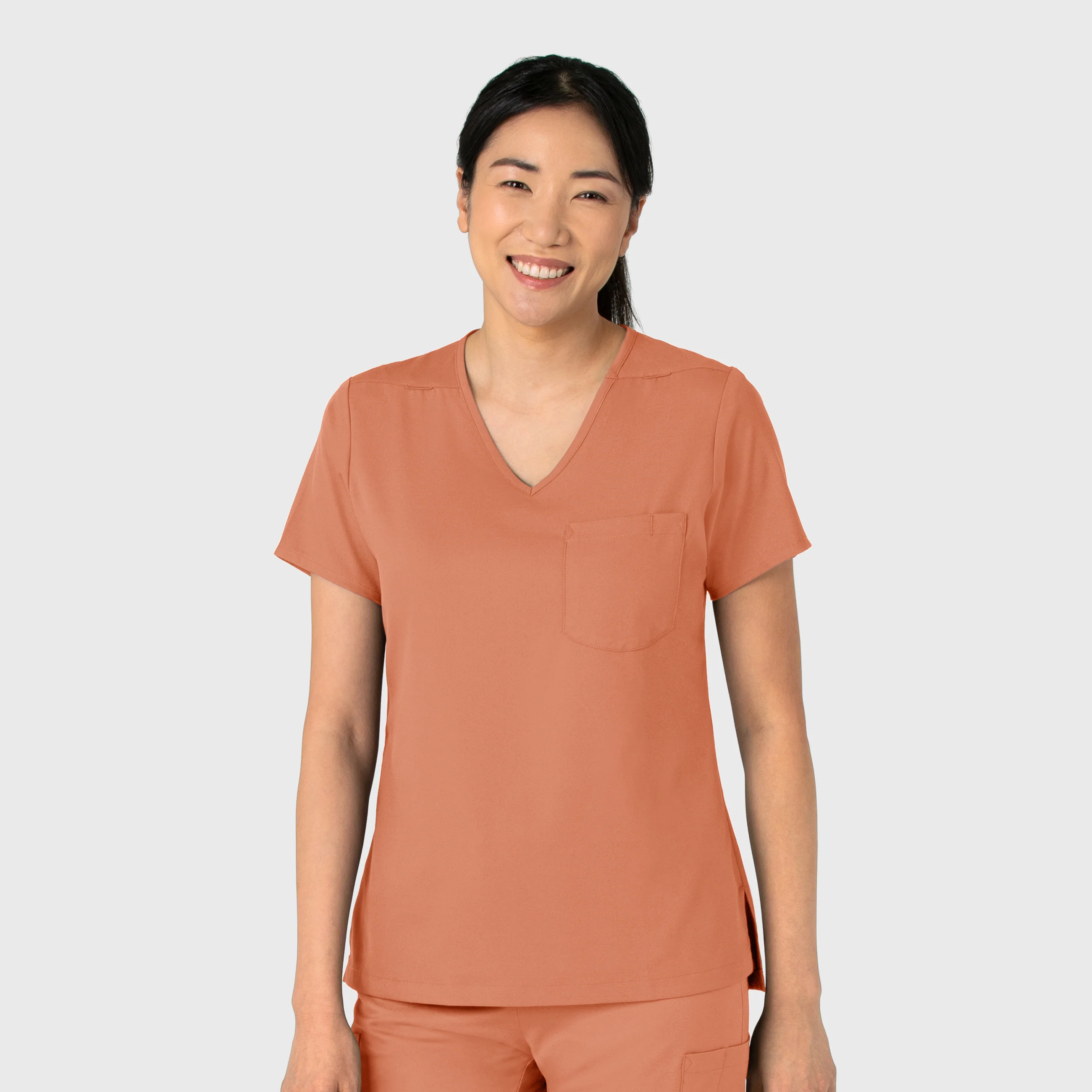 Boundless Women's Tuck-In Scrub Top - Terracotta - Image 4