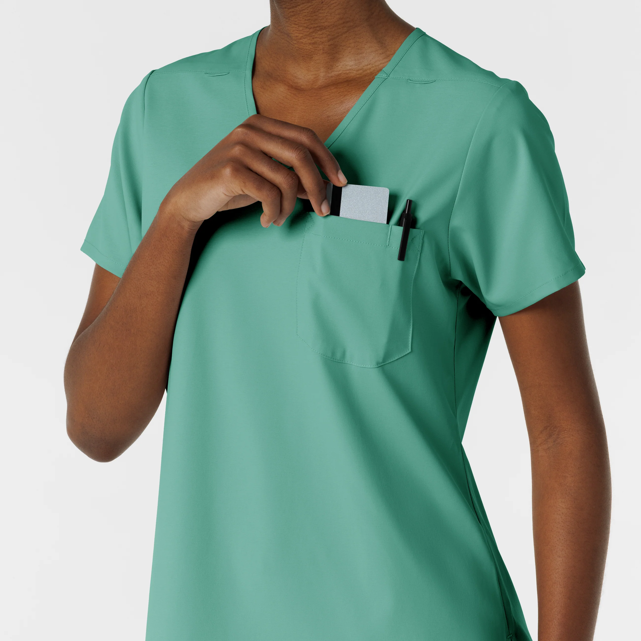 Boundless Women's Tuck-In Scrub Top - Turquoise - Image 8