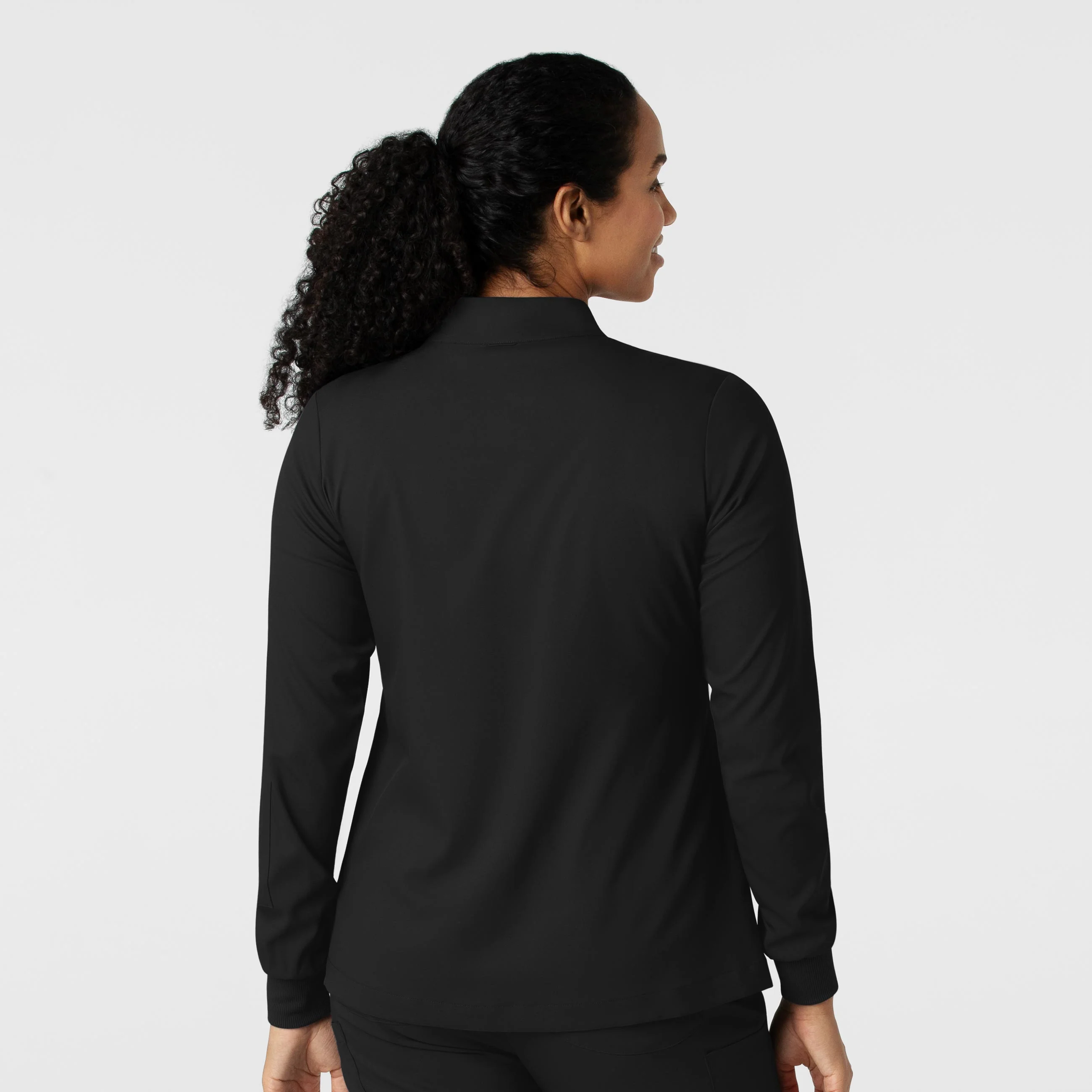 Boundless Women's Warm Up Scrub Jacket - Black - Image 2