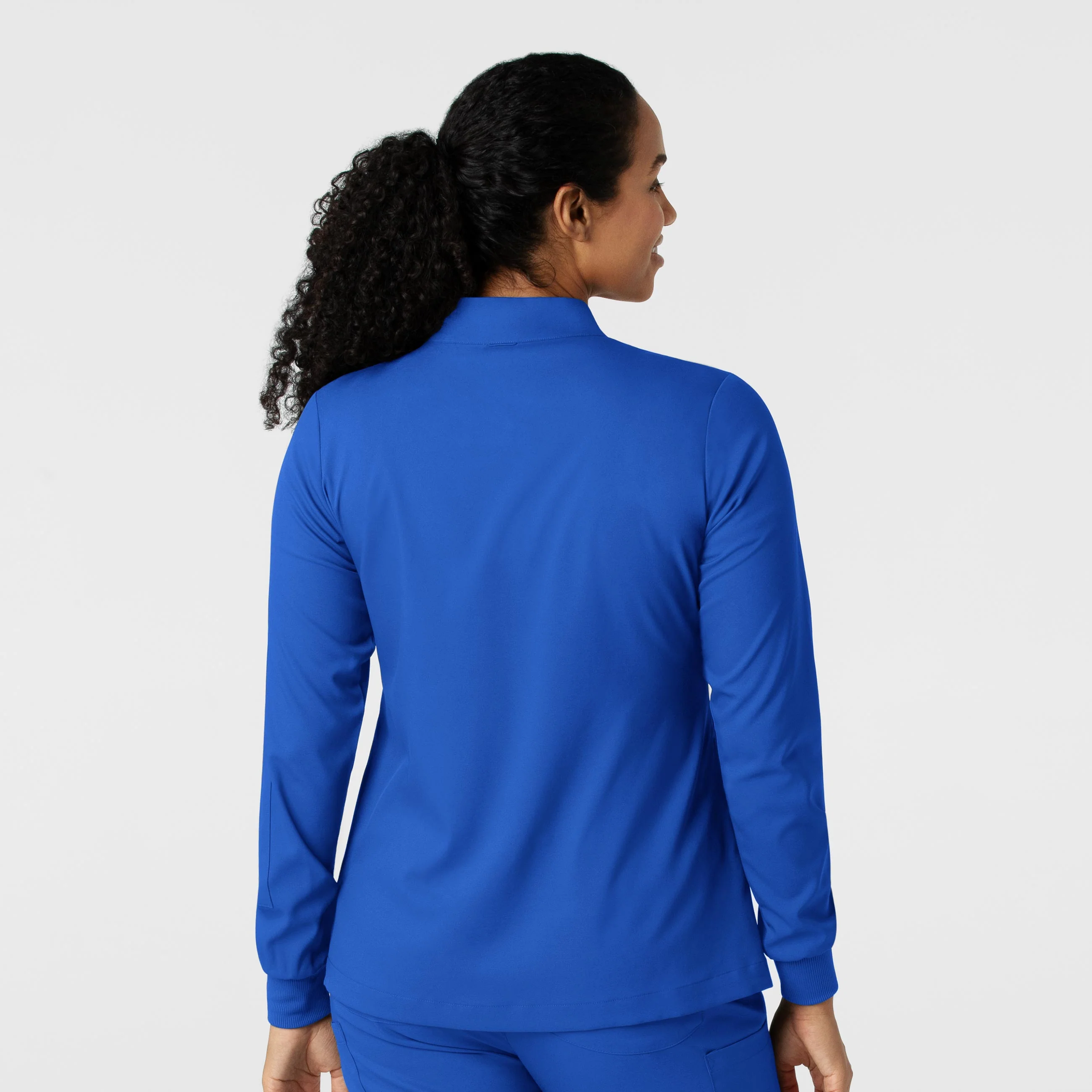 Boundless Women's Warm Up Scrub Jacket - Royal - Image 2