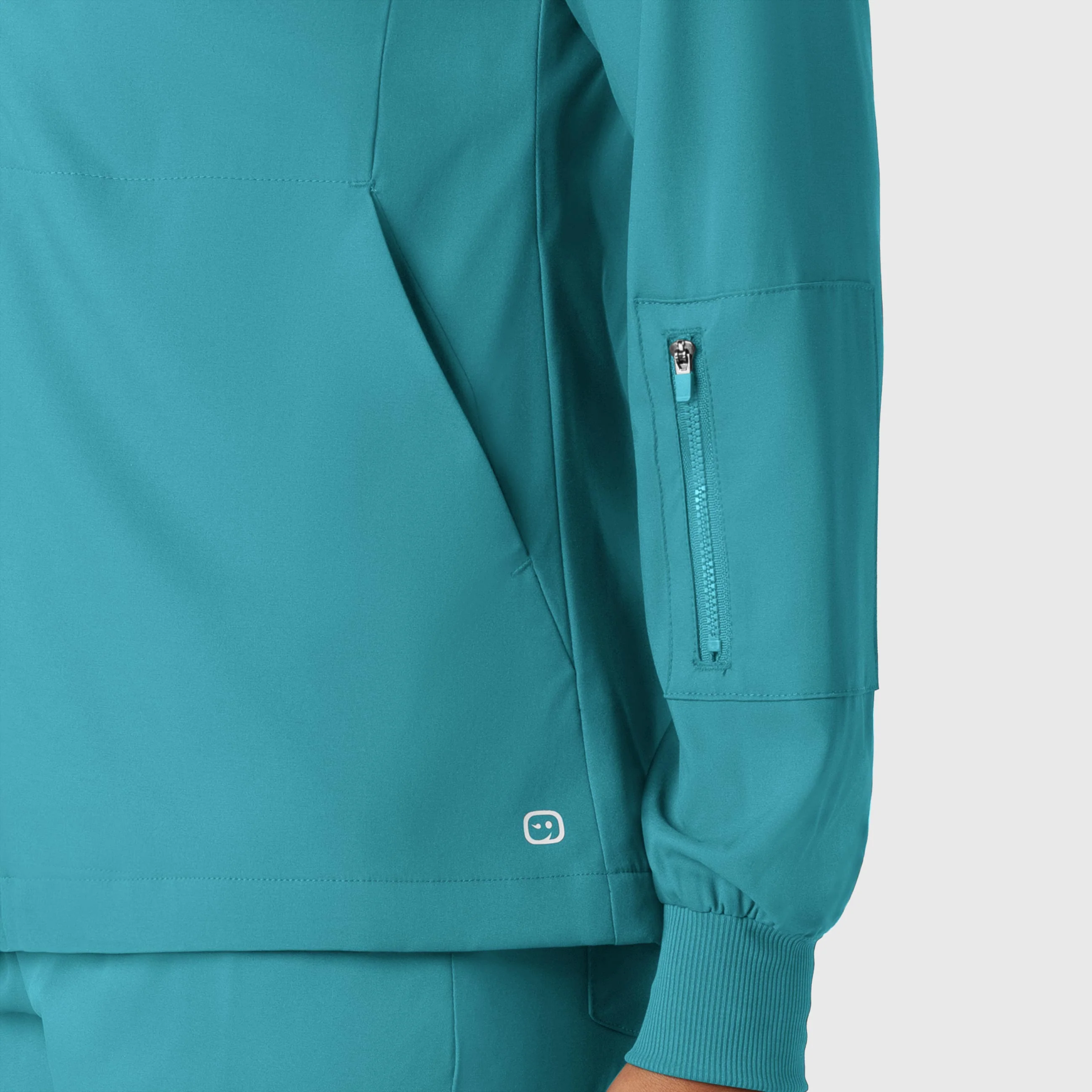 Boundless Women's Warm Up Scrub Jacket - Teal - Image 6