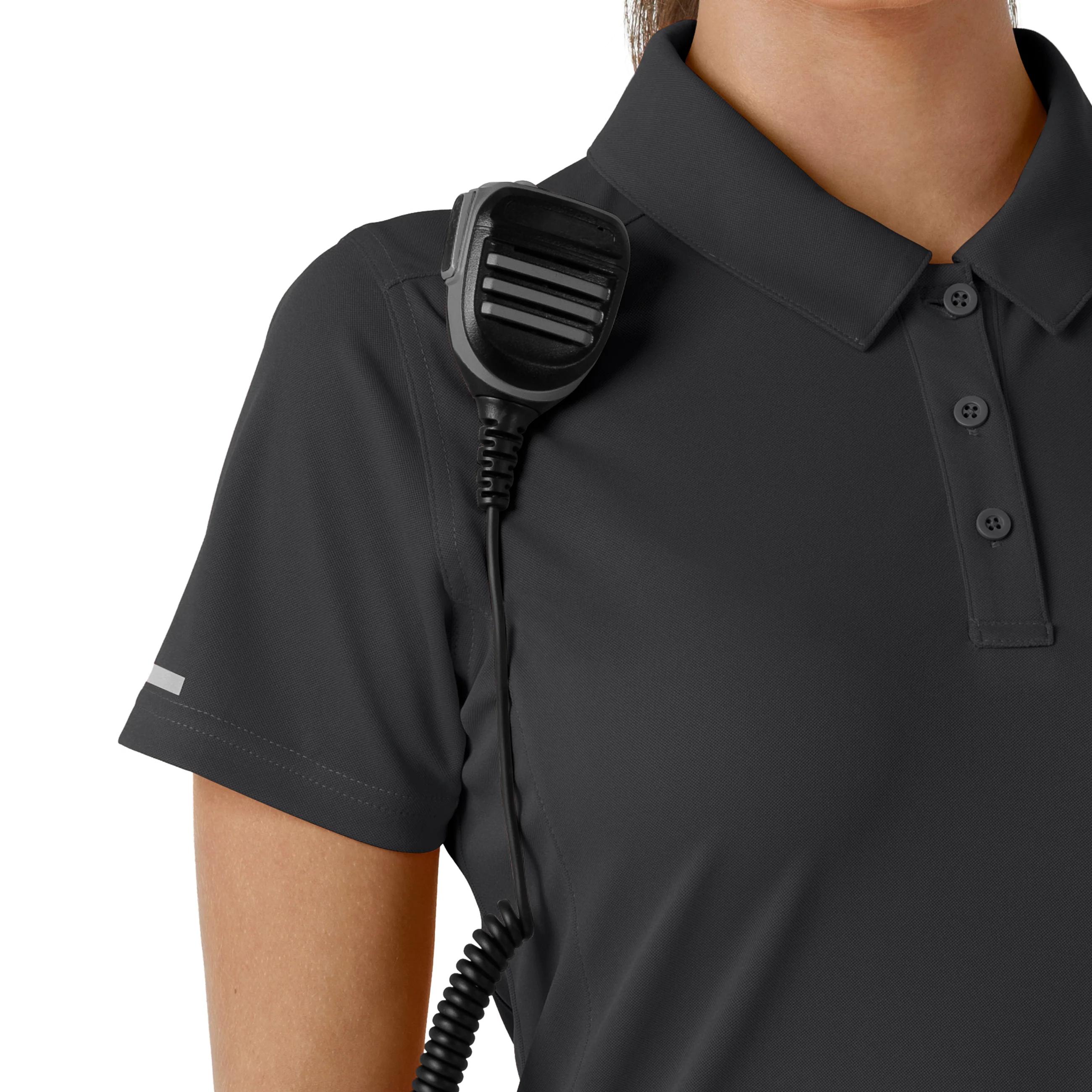 Carhartt Rugged Flex RSCU Women's Lightweight Short Sleeve Polo Scrub Top - Pewter - Image 7