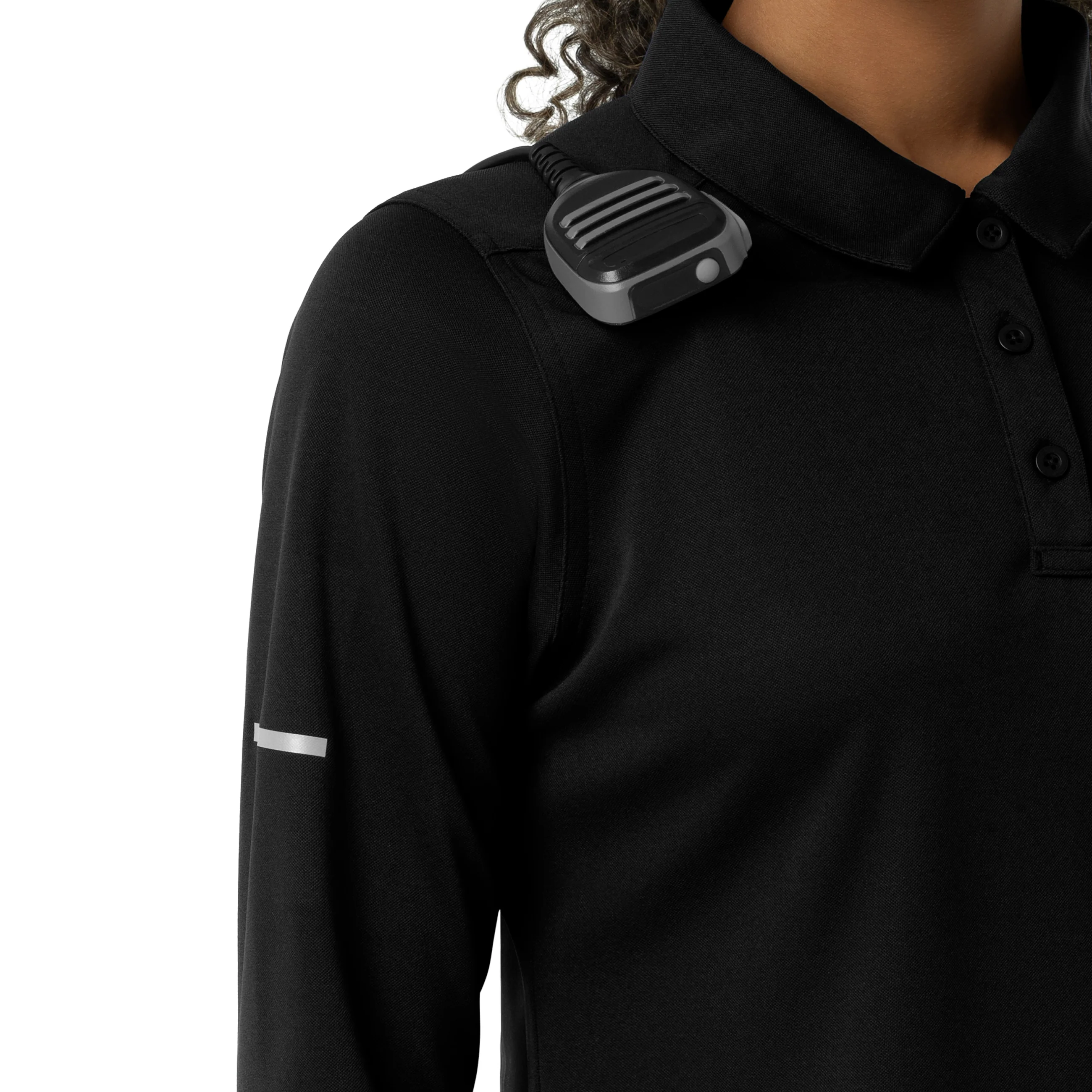 Carhartt Rugged Flex RSCU Women's Heavyweight Long Sleeve Polo Scrub Top - Black - Image 5