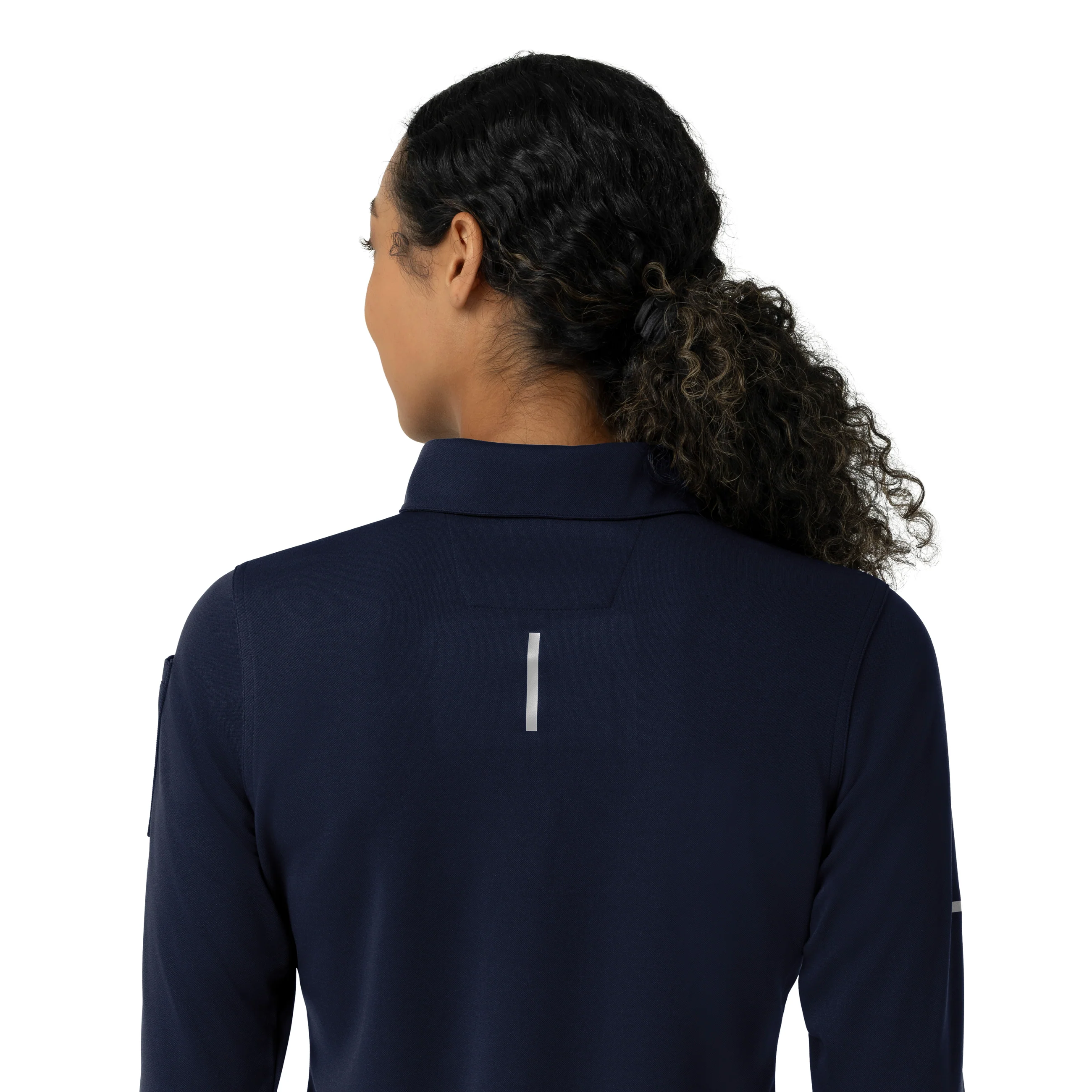 Carhartt Rugged Flex RSCU Women's Heavyweight Long Sleeve Polo Scrub Top - Dark Navy - Image 6