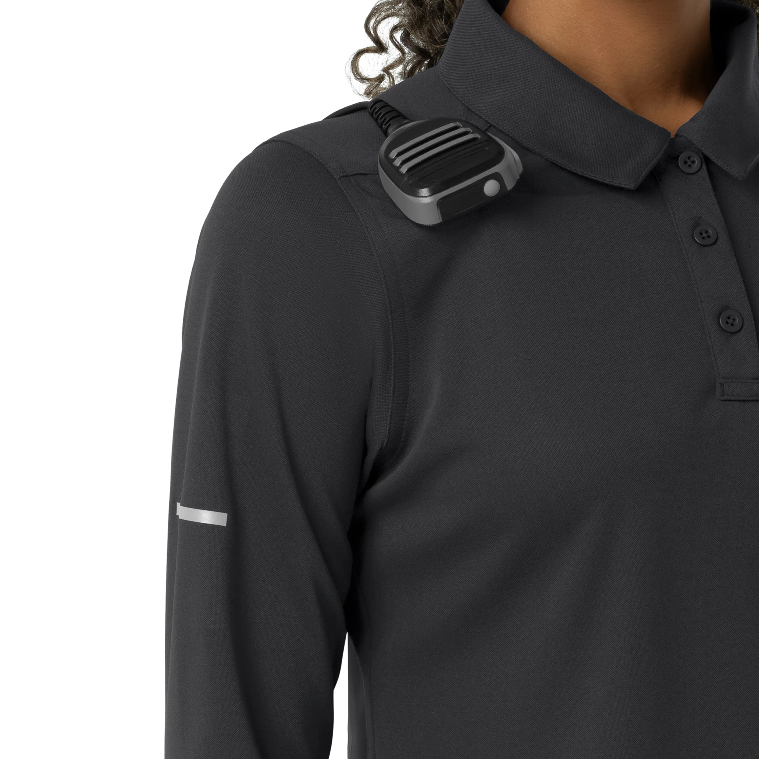 Carhartt Rugged Flex RSCU Women's Heavyweight Long Sleeve Polo Scrub Top - Pewter - Image 5