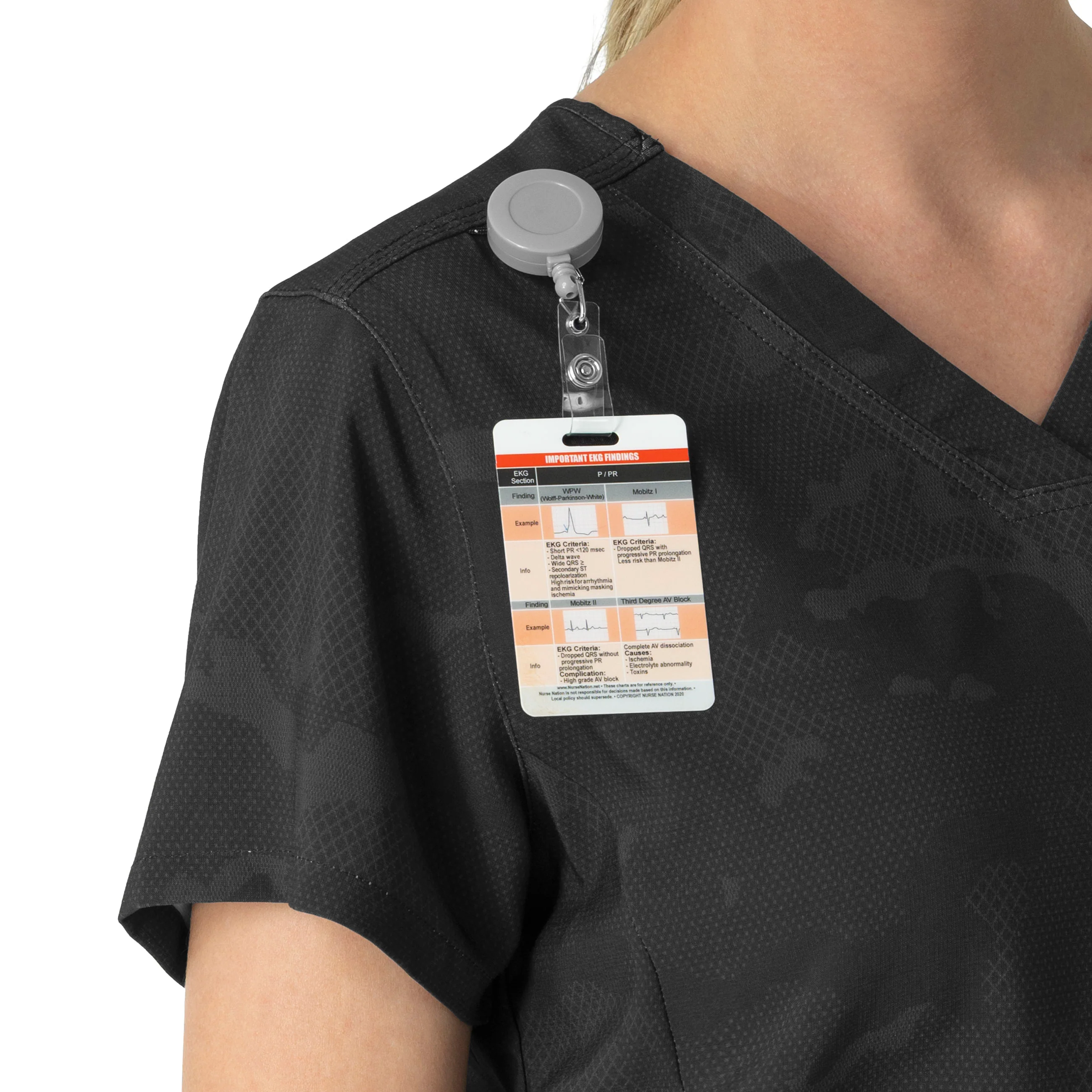Carhartt Women's Tuck-In Print Scrub Top - Caring Camo Black - Image 6