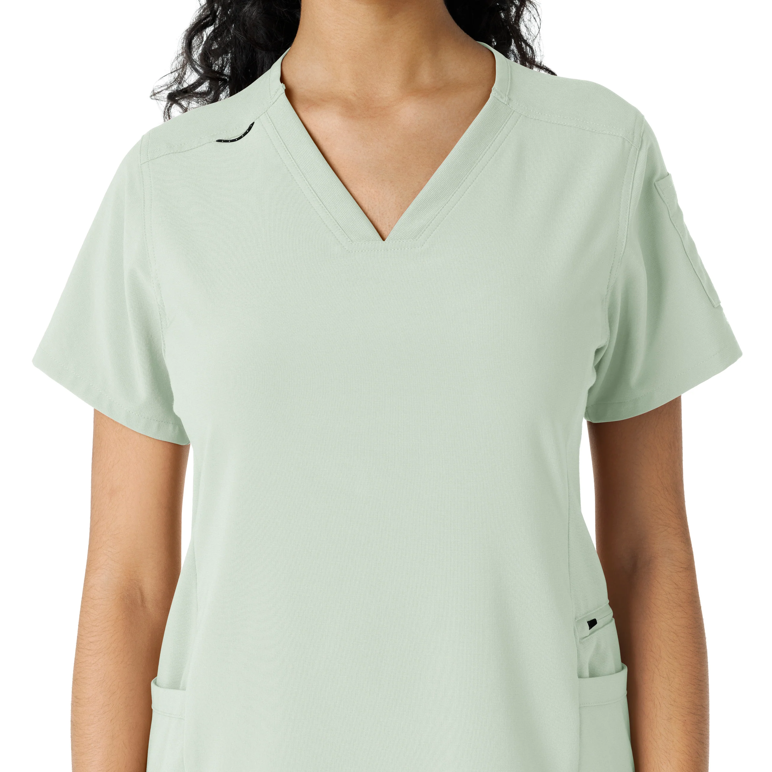 Carhartt Force Cross-Flex Women's Knit Panel Scrub Top - Big Sky - Image 5