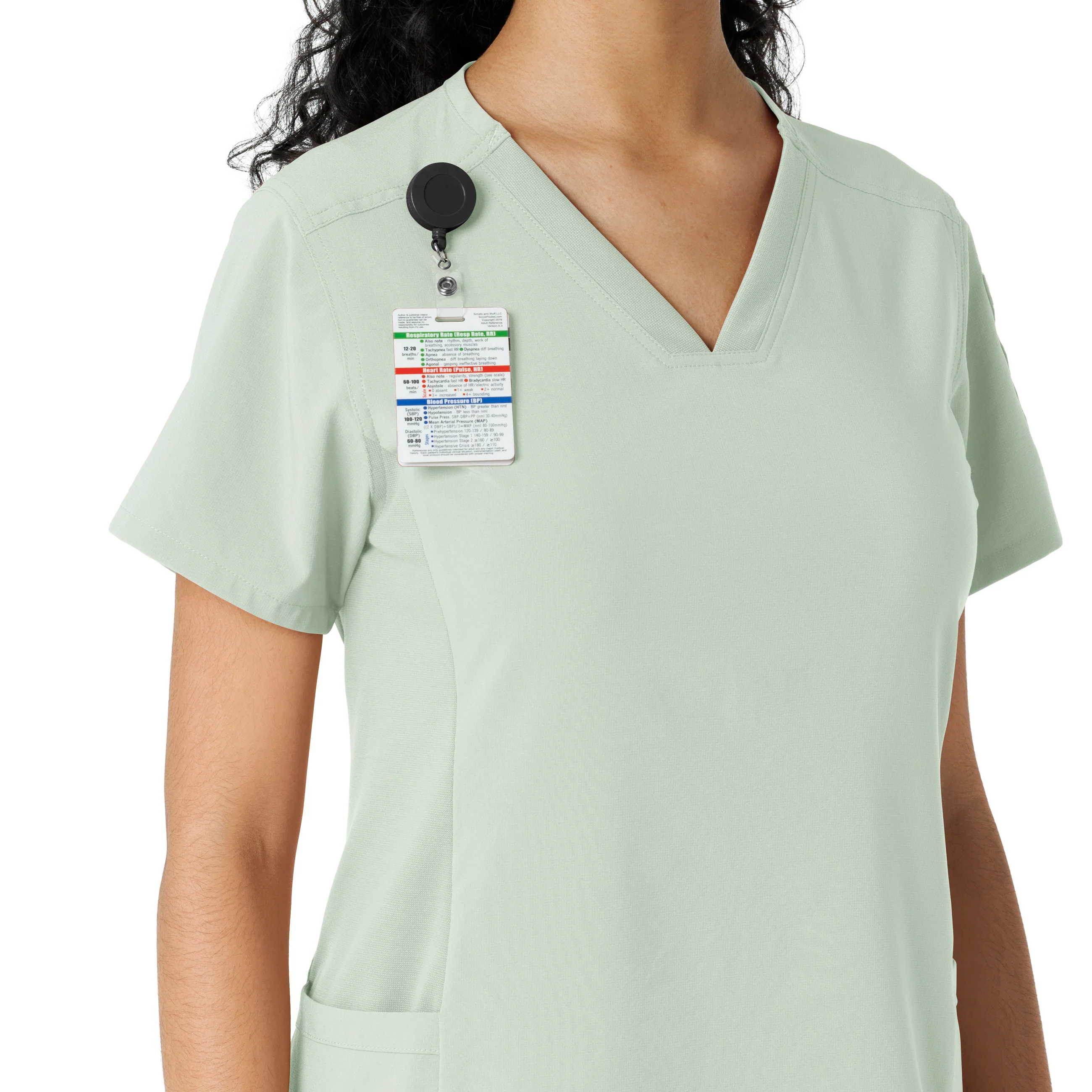 Carhartt Force Cross-Flex Women's Knit Panel Scrub Top - Big Sky - Image 6