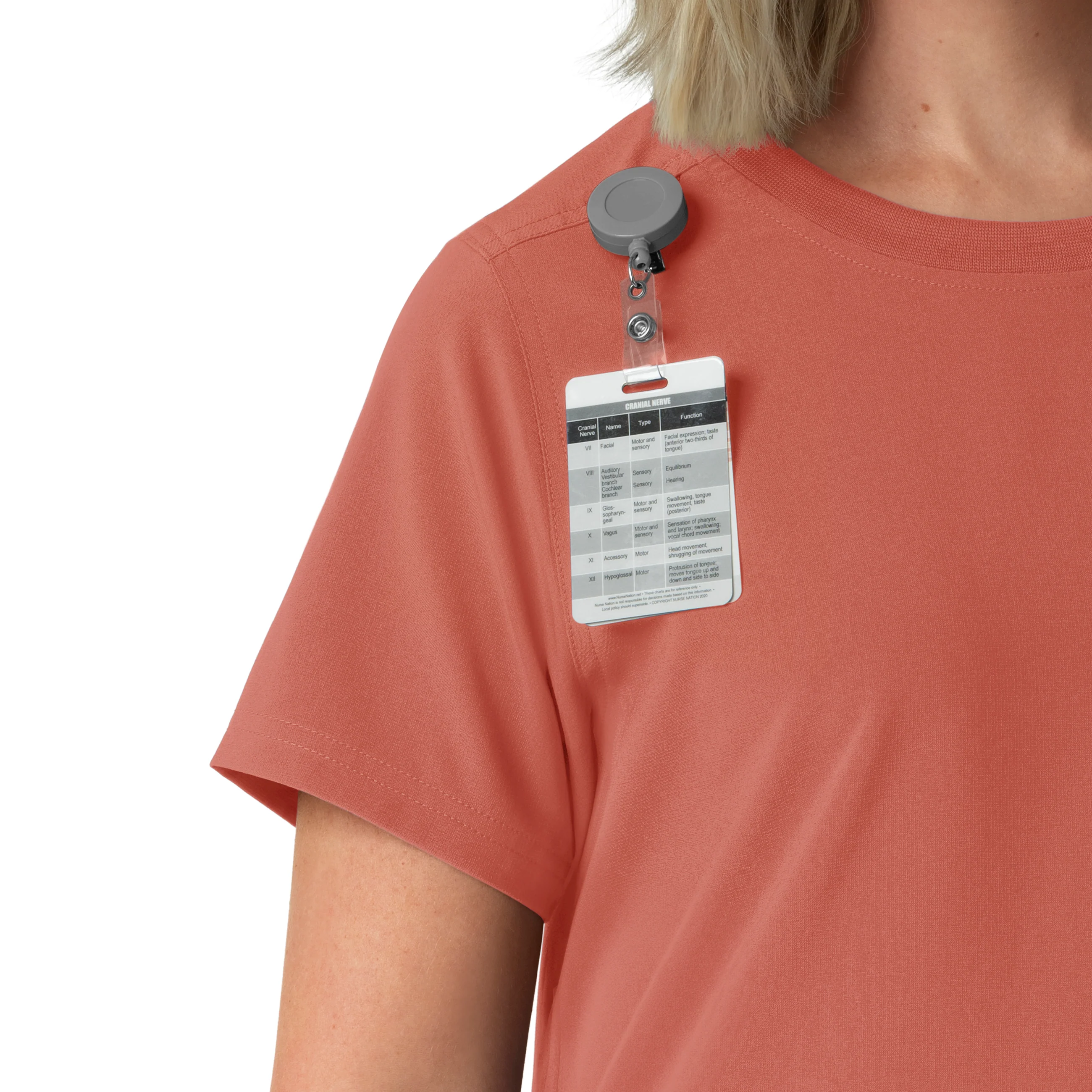 Carhartt Force Cross-Flex Women's Crew Neck Scrub Top - Dusty Cedar - Image 6