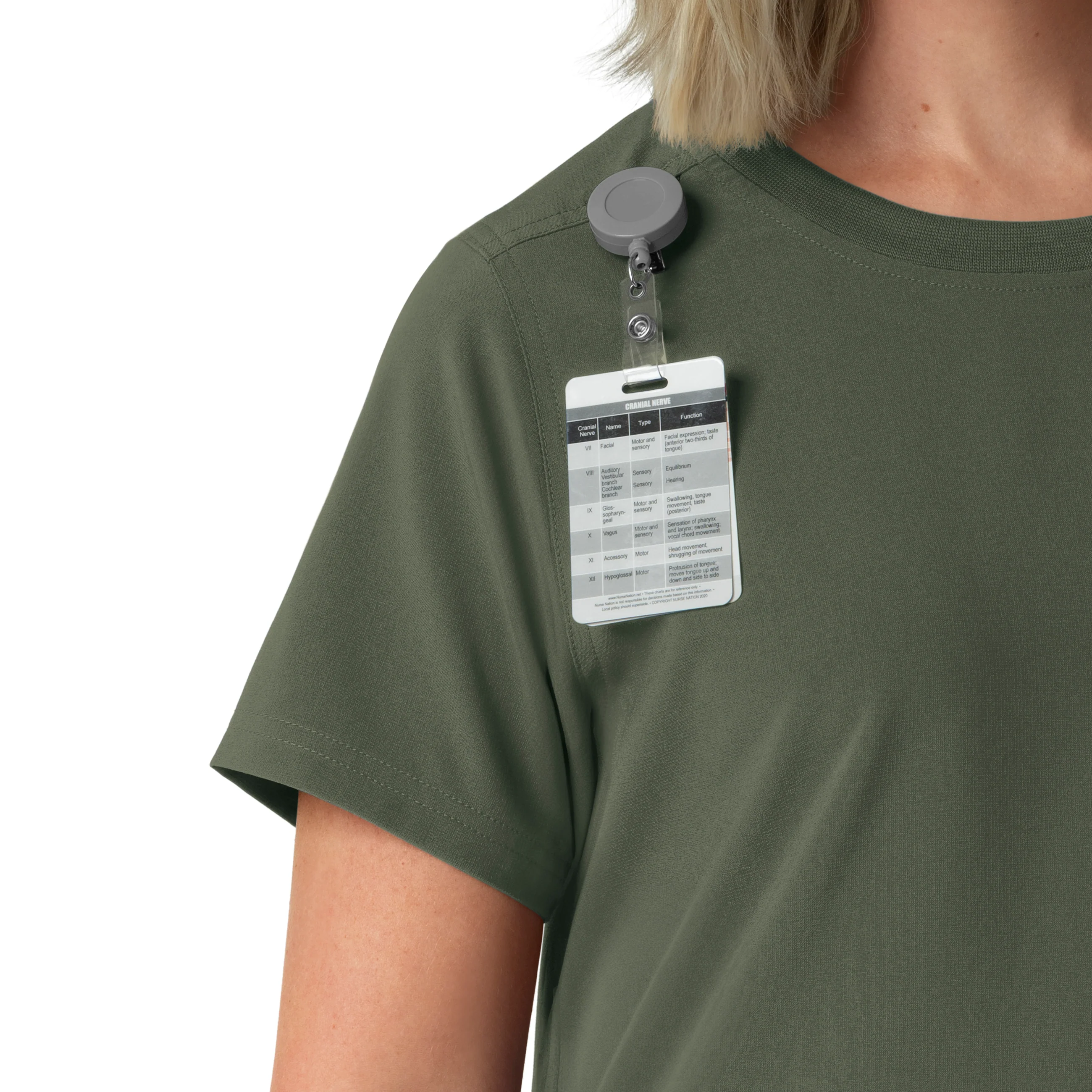 Carhartt Force Cross-Flex Women's Crew Neck Scrub Top - Olive - Image 6