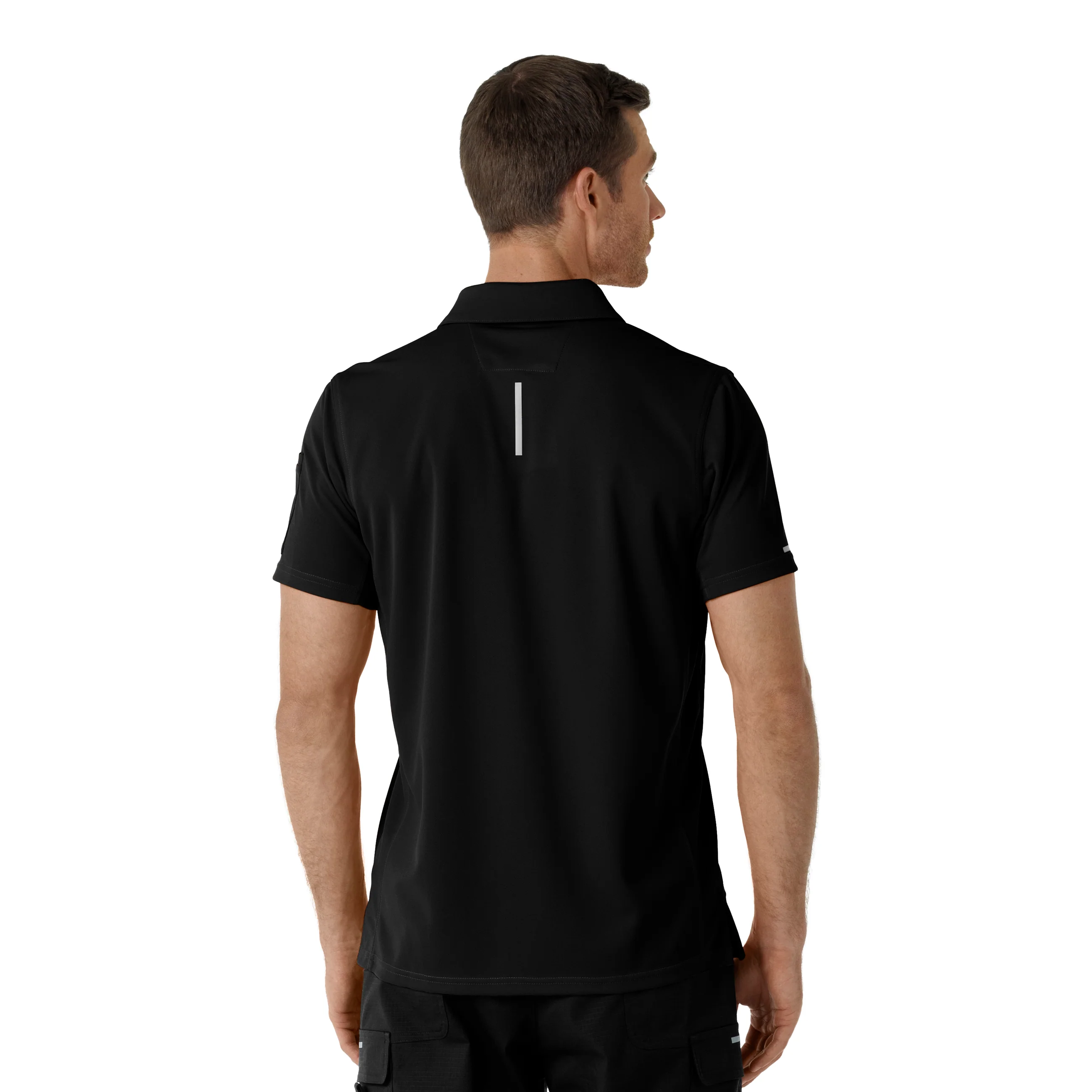 Carhartt Rugged Flex RSCU Men's Lightweight Short Sleeve Polo Scrub Top - Black - Image 2