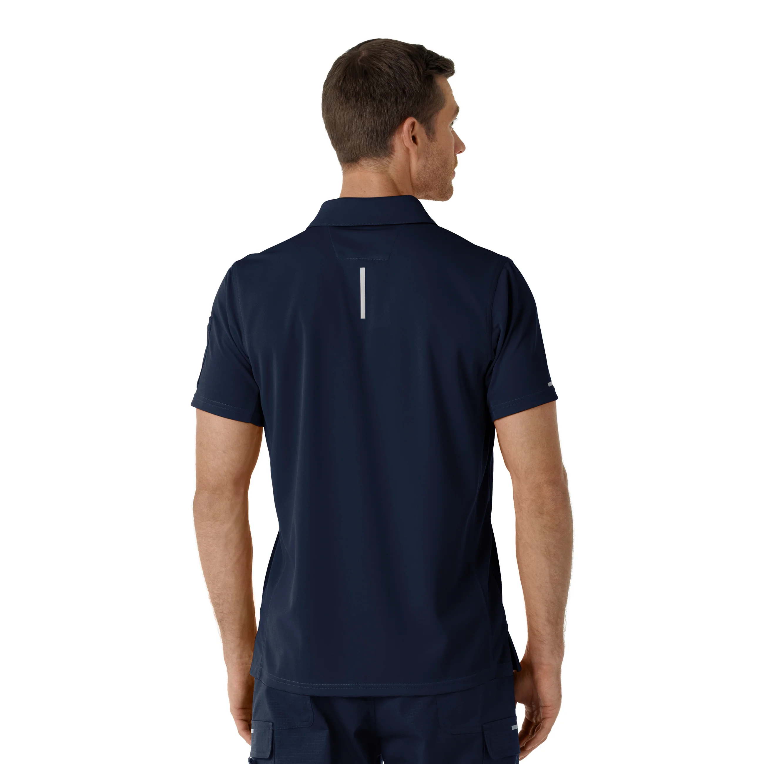 Carhartt Rugged Flex RSCU Men's Lightweight Short Sleeve Polo Scrub Top - Dark Navy - Image 2