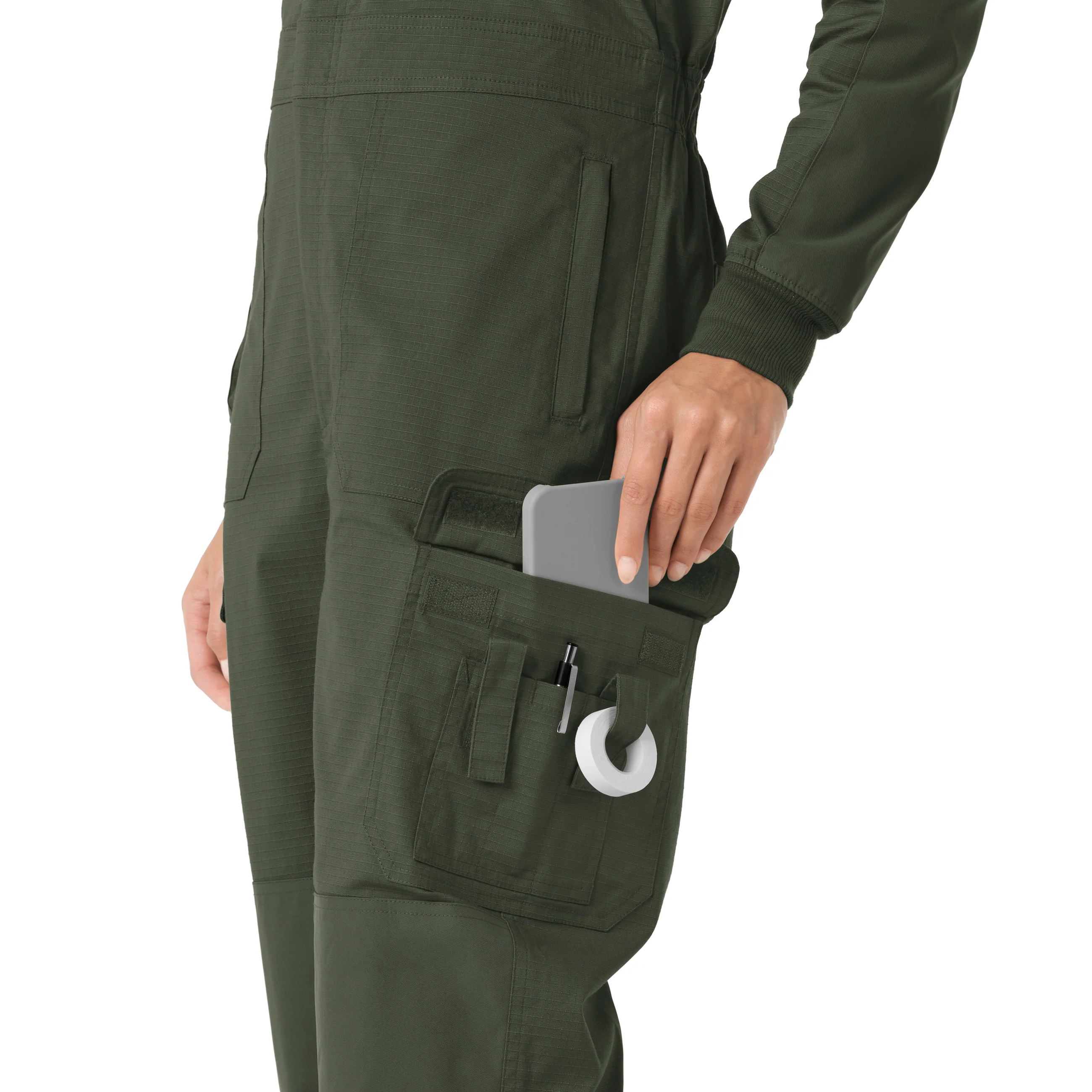 Carhartt Rugged Flex RSCU Women's Ripstop Coverall - Olive - Image 12