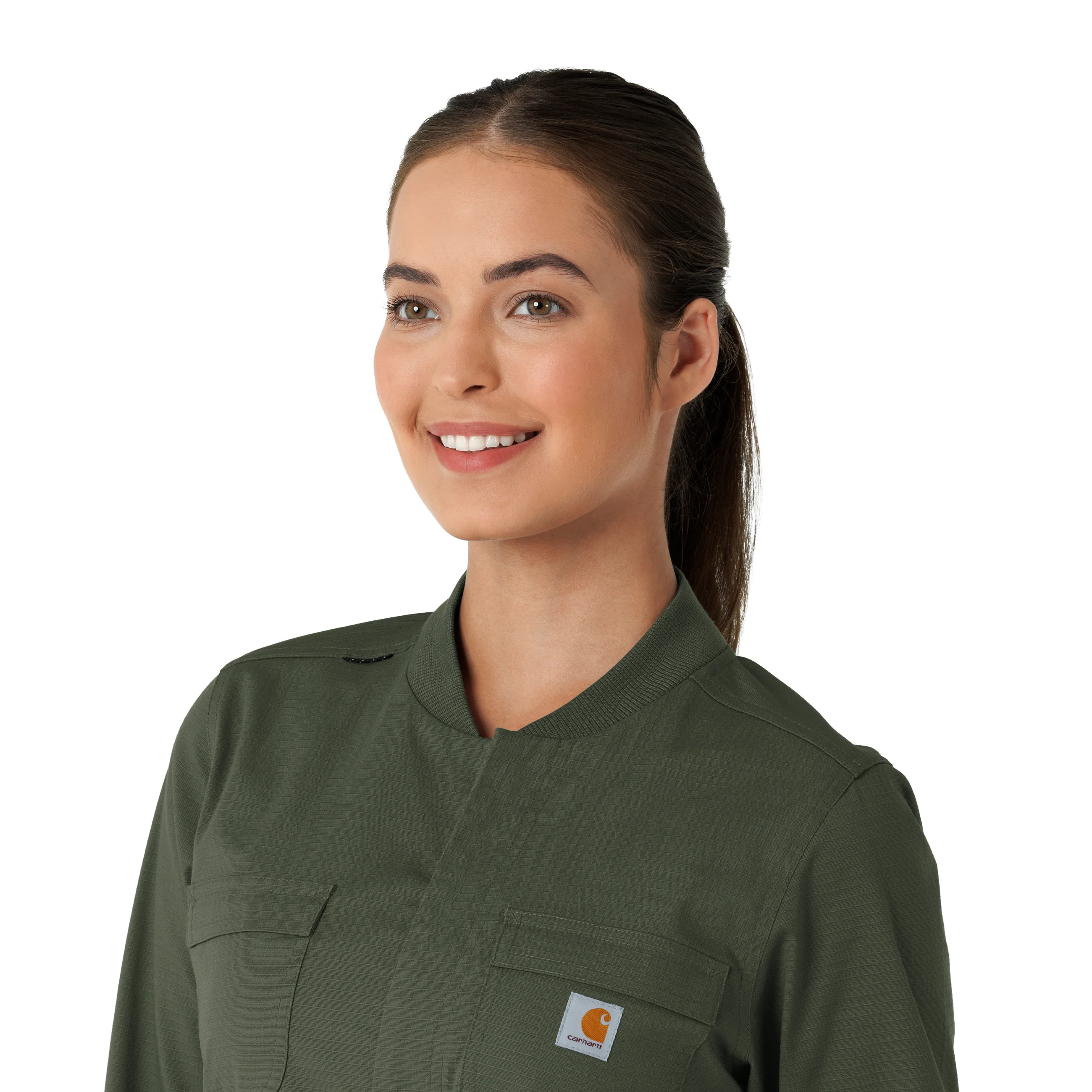 Carhartt Rugged Flex RSCU Women's Ripstop Coverall - Olive - Image 5
