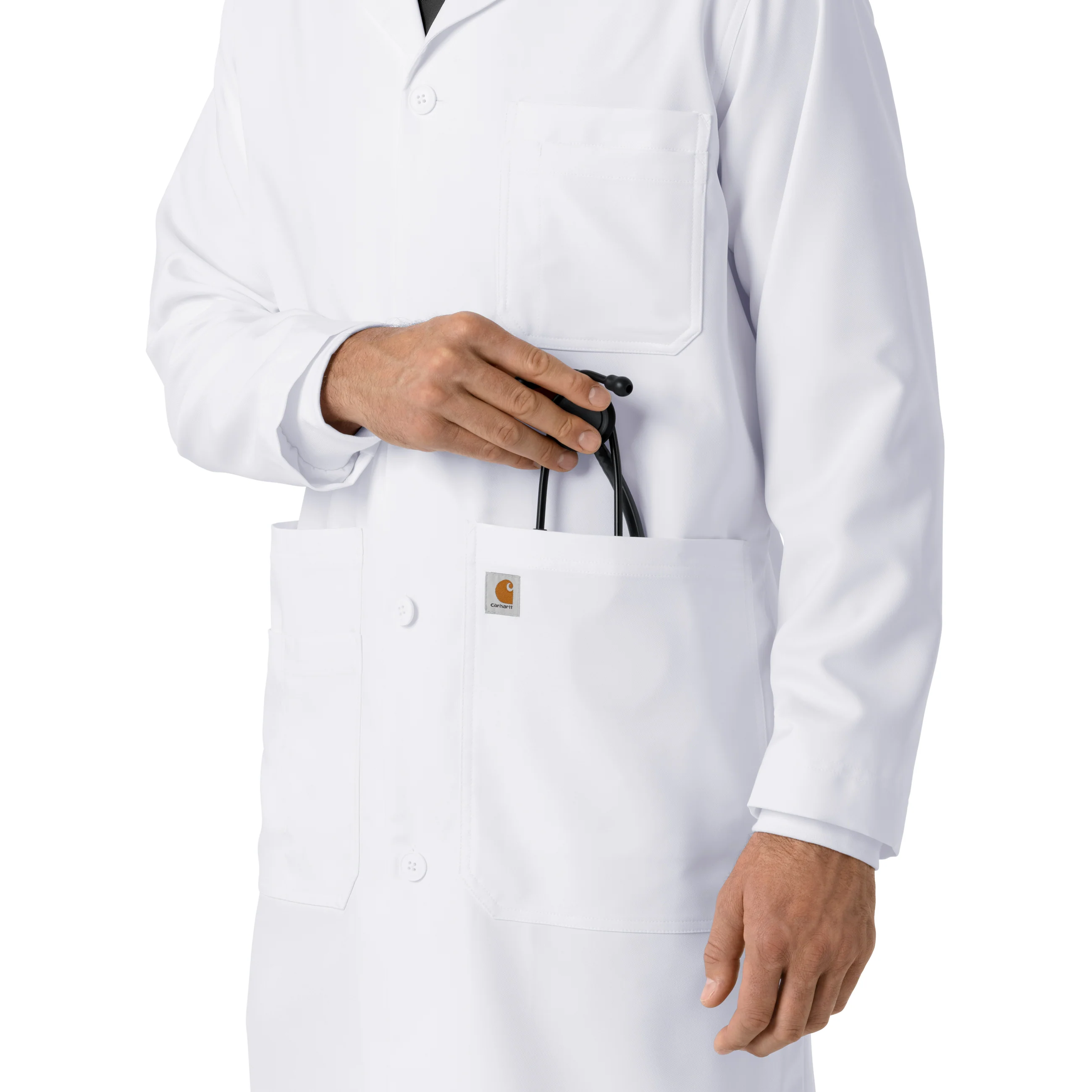 Carhartt Men's Long Lab Coat - White - Image 10