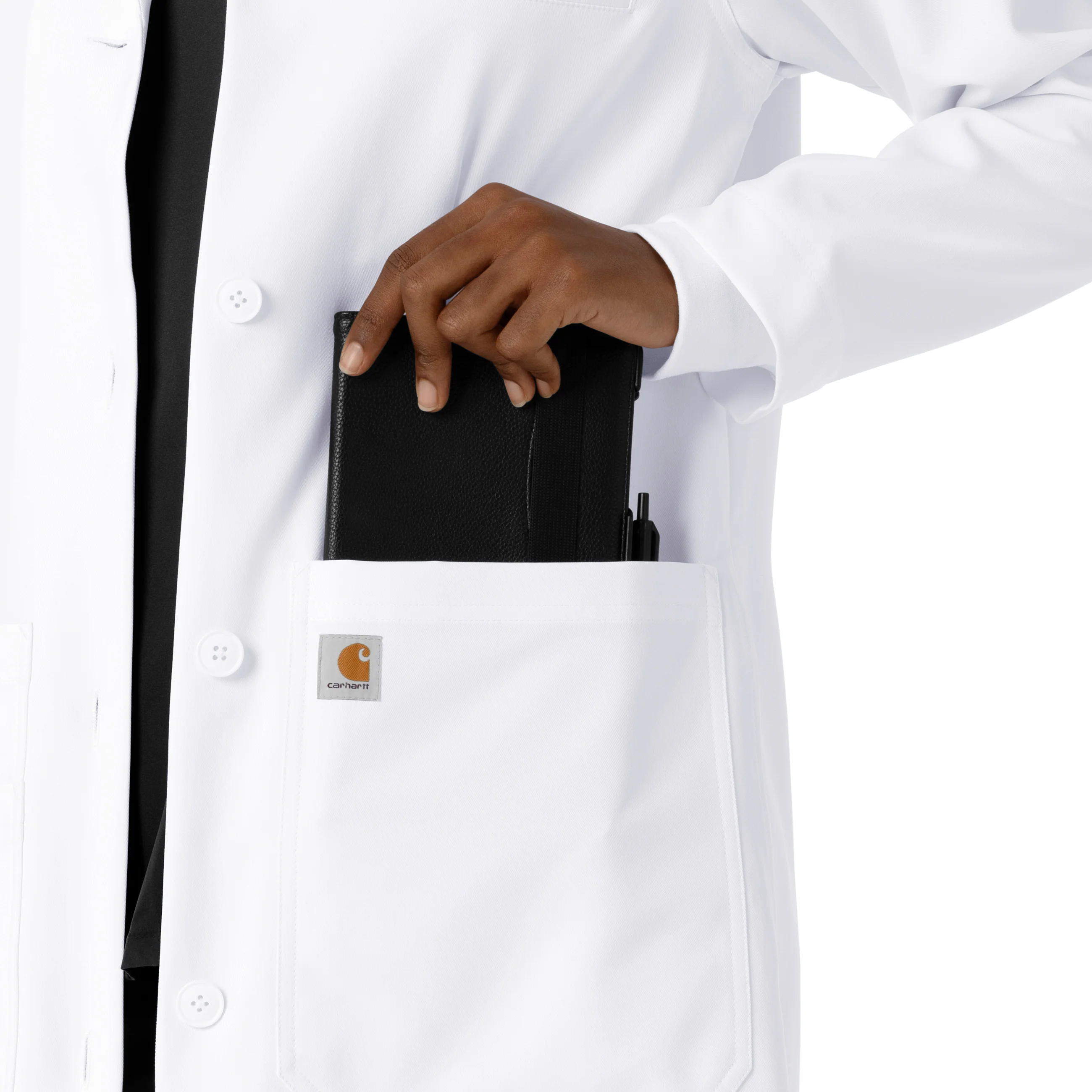 Carhartt Women's Long Lab Coat - White - Image 9