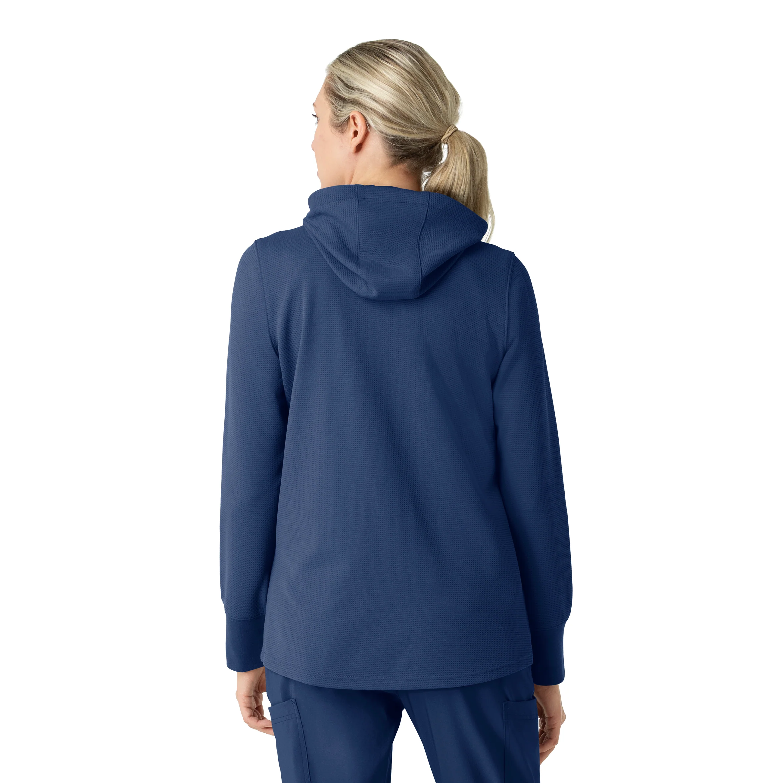 Carhartt Women's Full Zip Waffle Hoodie - Navy - Image 2