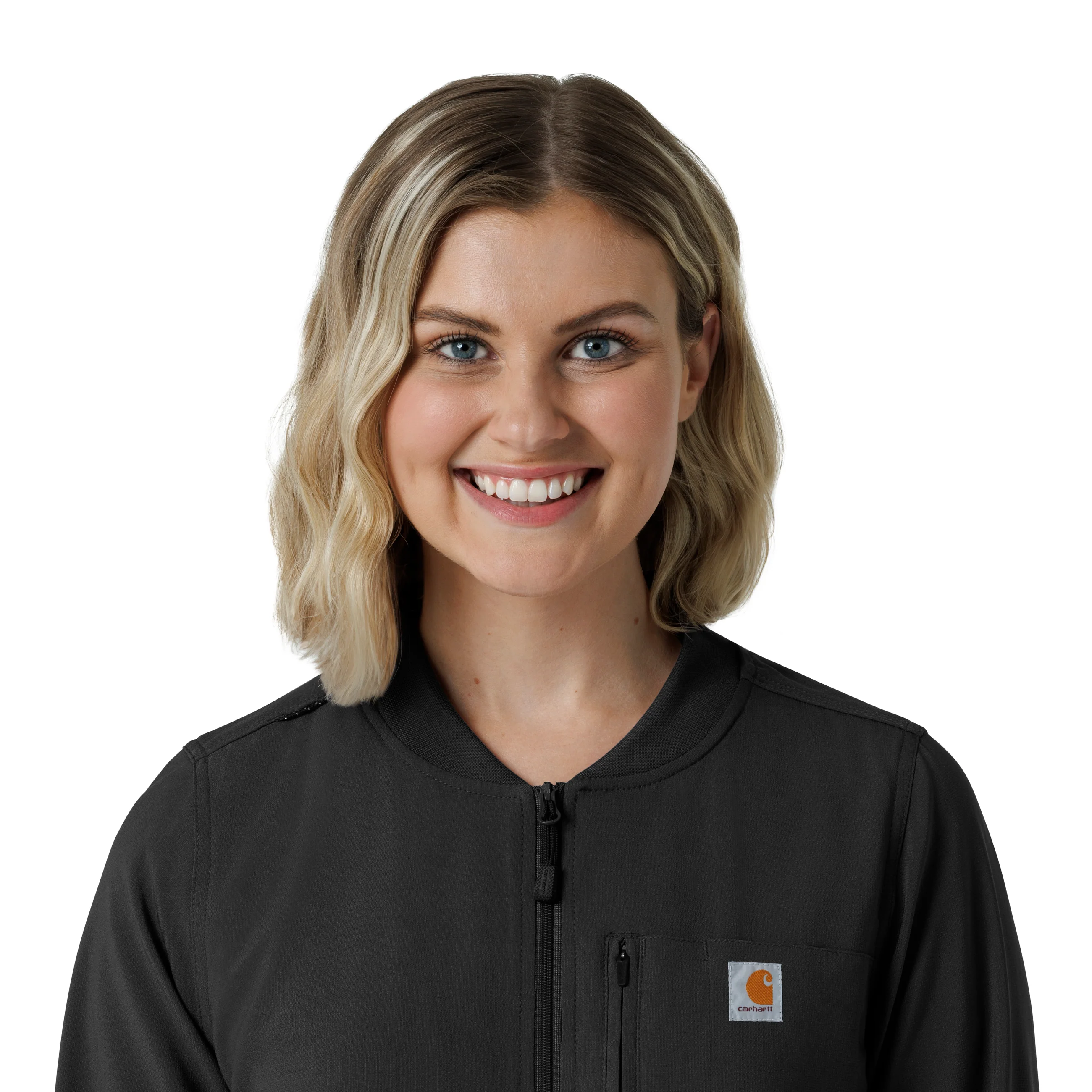 Carhartt Force Cross-Flex Women's Lightweight Scrub Jacket - Black - Image 5
