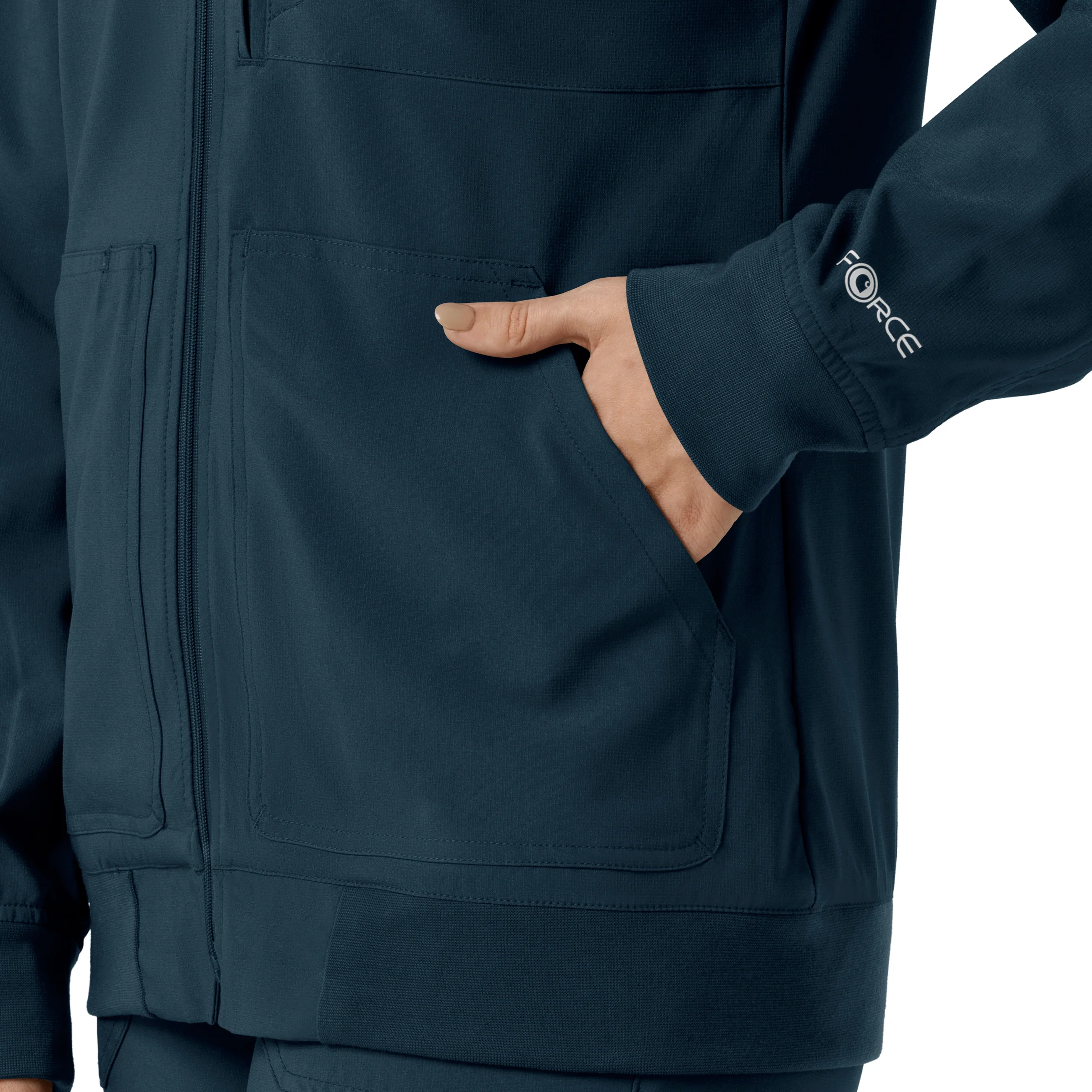 Carhartt Force Cross-Flex Women's Lightweight Scrub Jacket - Navy - Image 11