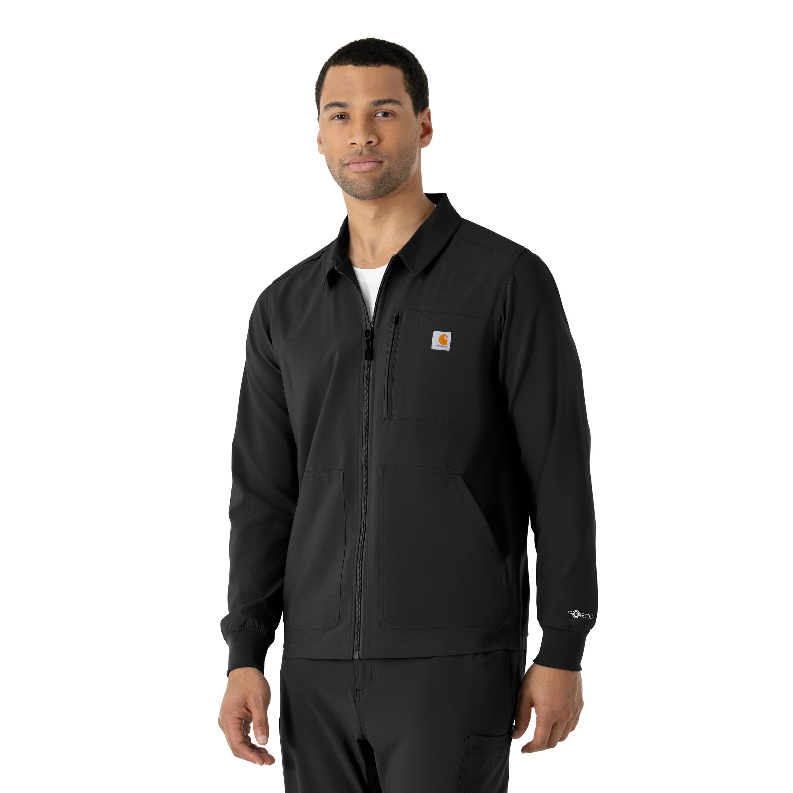 Carhartt Force Cross-Flex Men's Lightweight Scrub Jacket - Black - Image 4