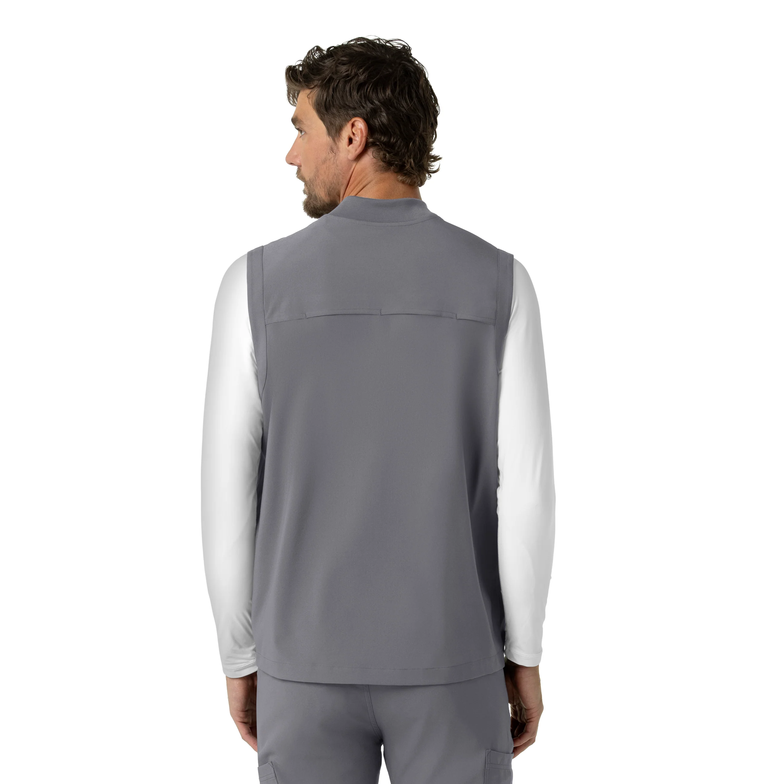 Carhartt Force Cross-Flex Men's Lightweight Scrub Vest - Pewter - Image 2