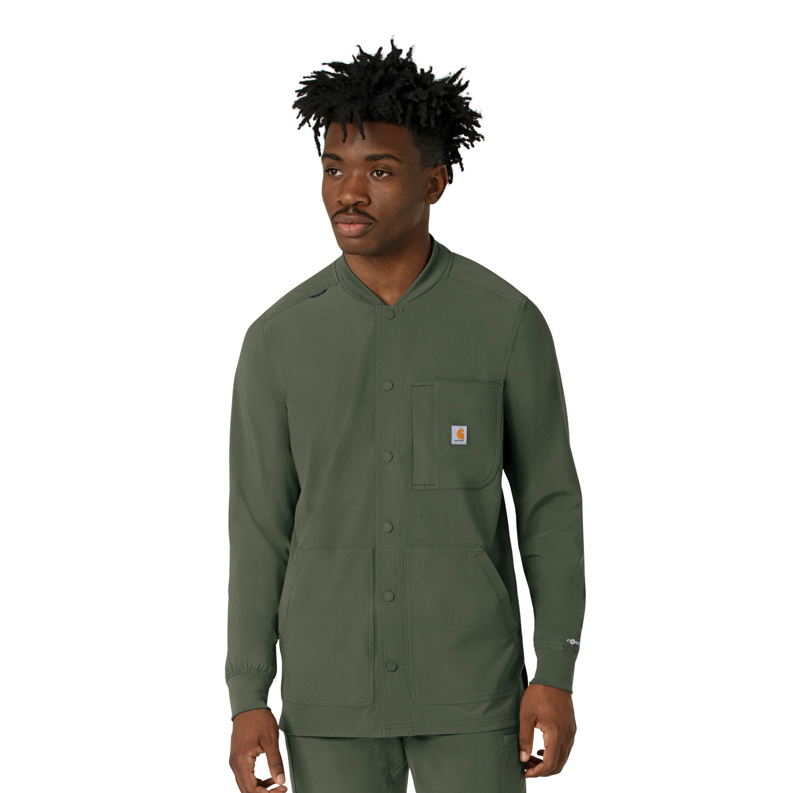 Carhartt Force Cross-Flex Men's Shirt Jacket - Olive - Image 4