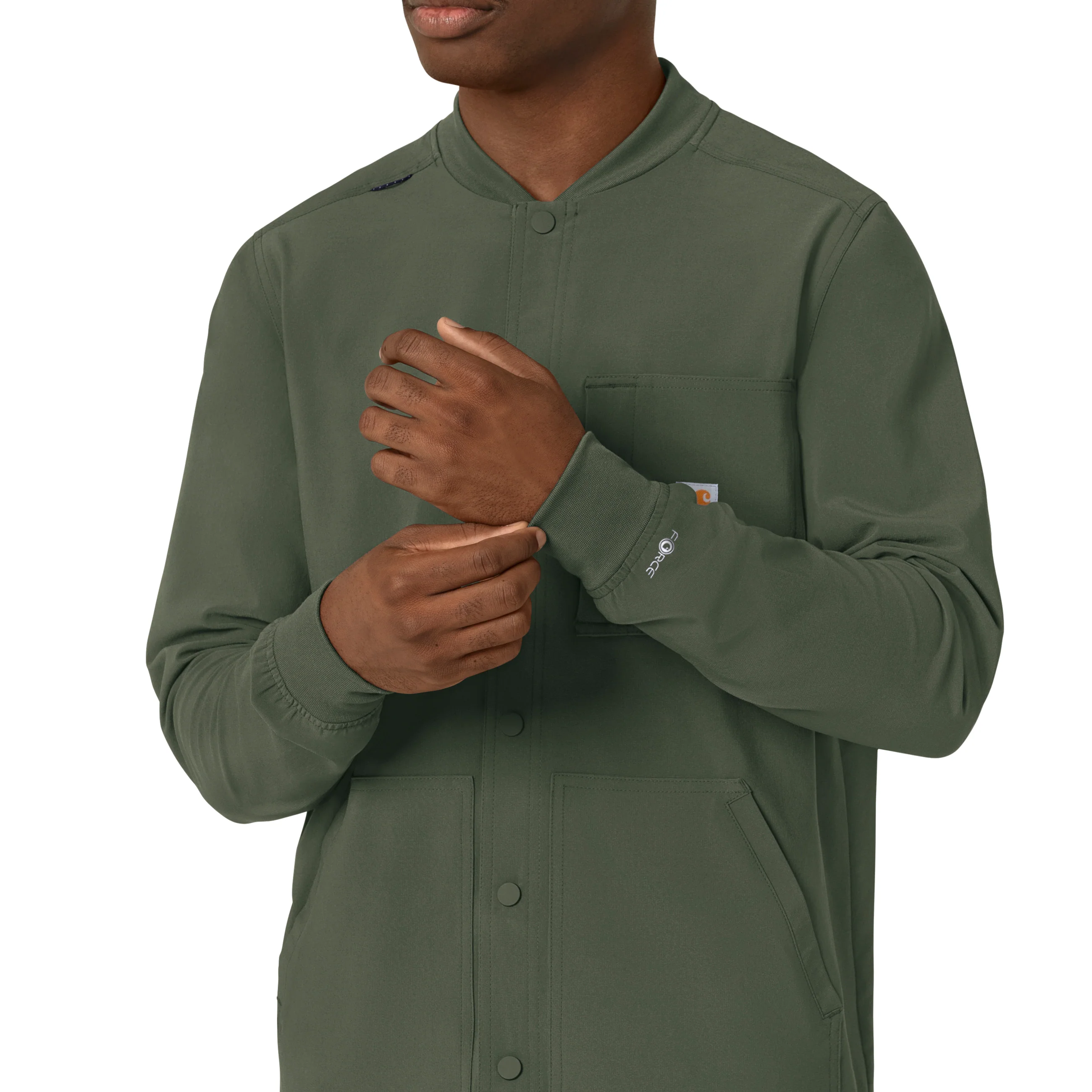 Carhartt Force Cross-Flex Men's Shirt Jacket - Olive - Image 5