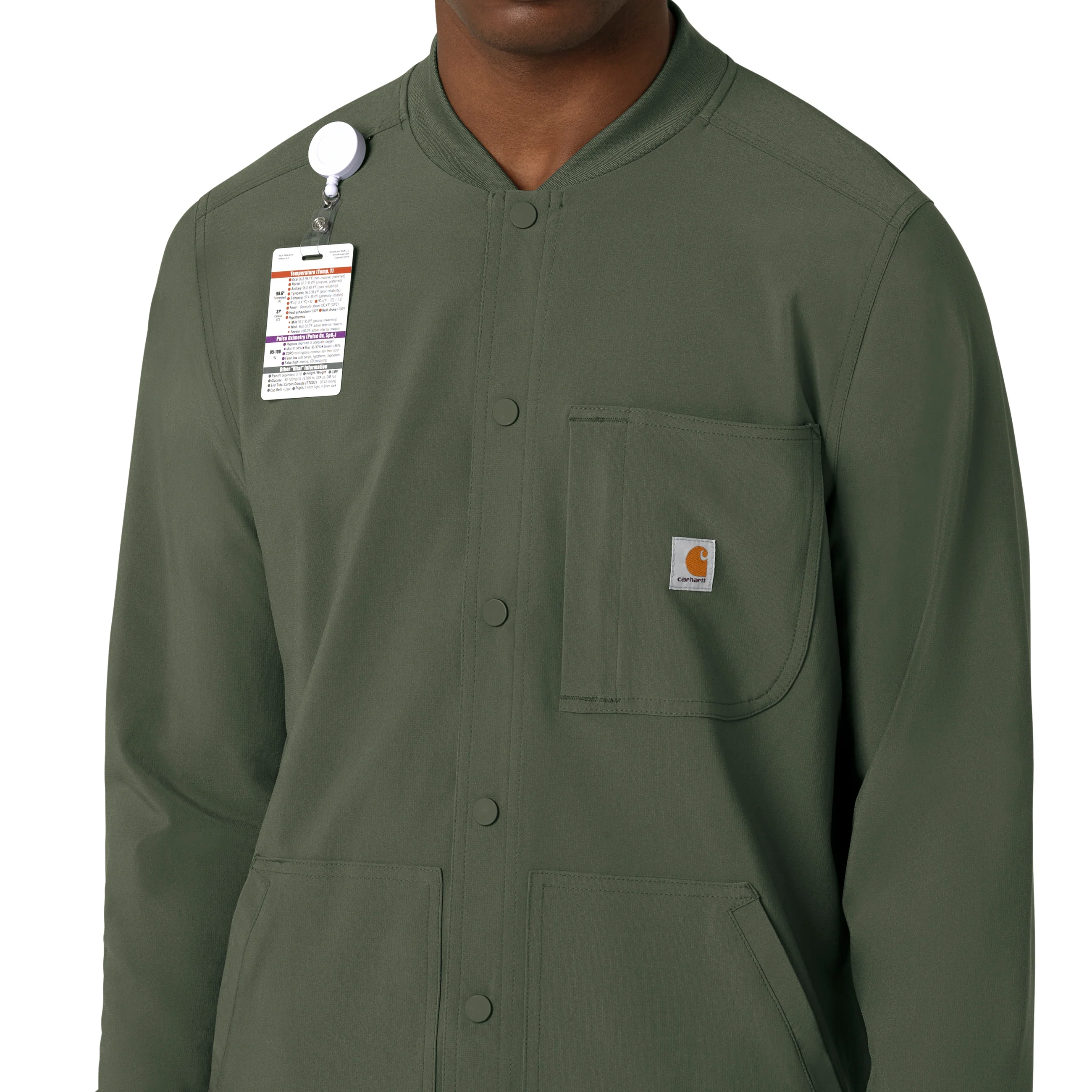Carhartt Force Cross-Flex Men's Shirt Jacket - Olive - Image 9