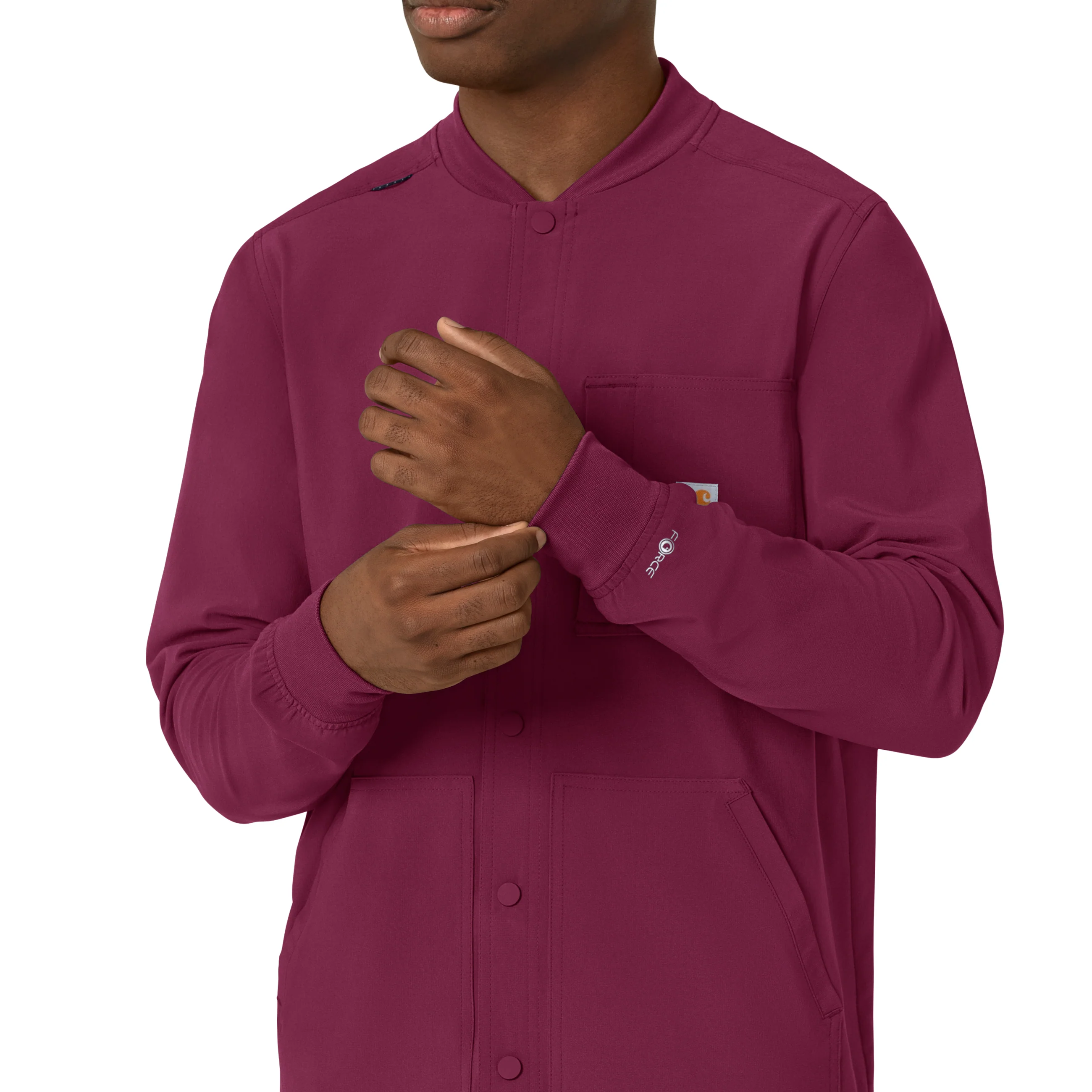Carhartt Force Cross-Flex Men's Shirt Jacket - Wine - Image 5