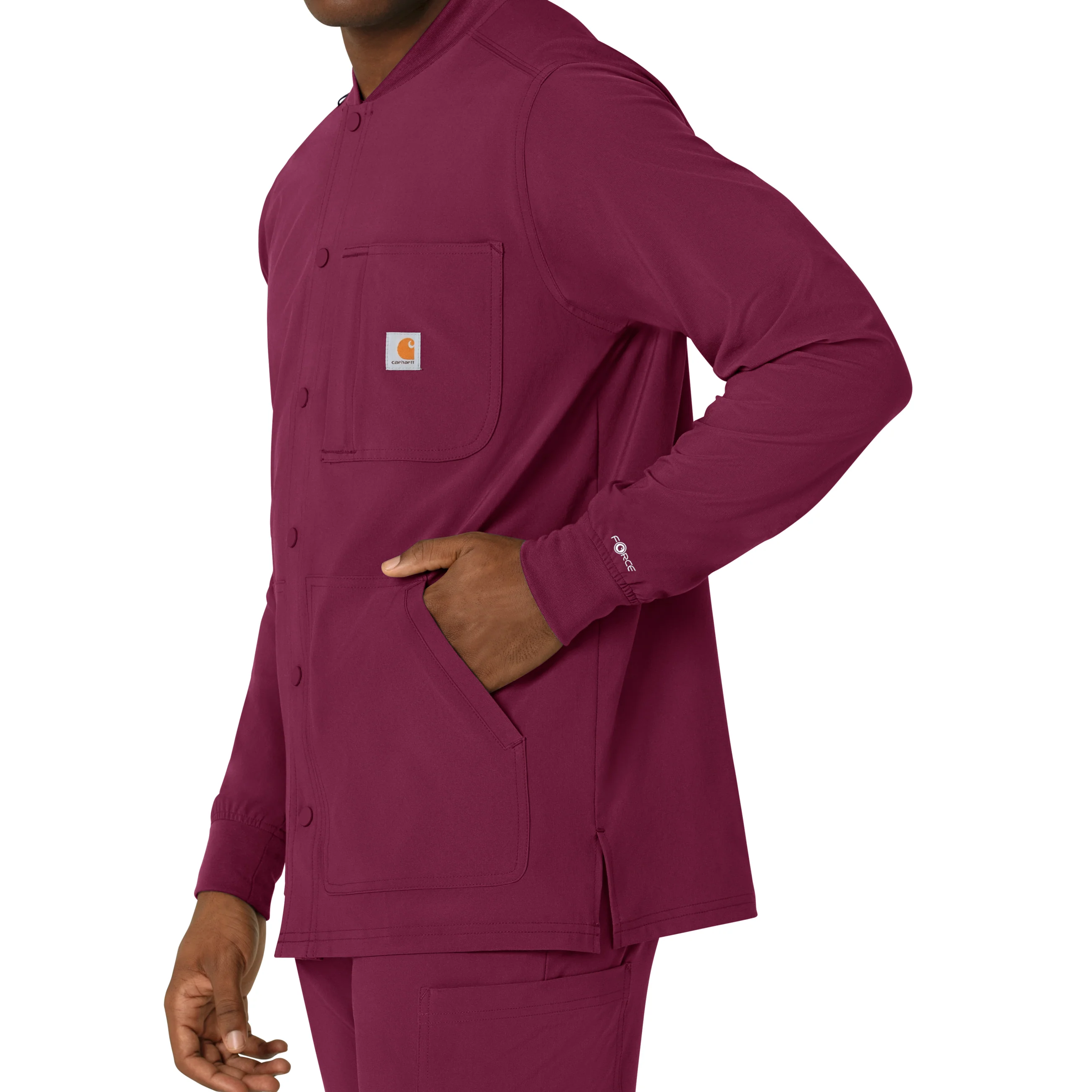 Carhartt Force Cross-Flex Men's Shirt Jacket - Wine - Image 6