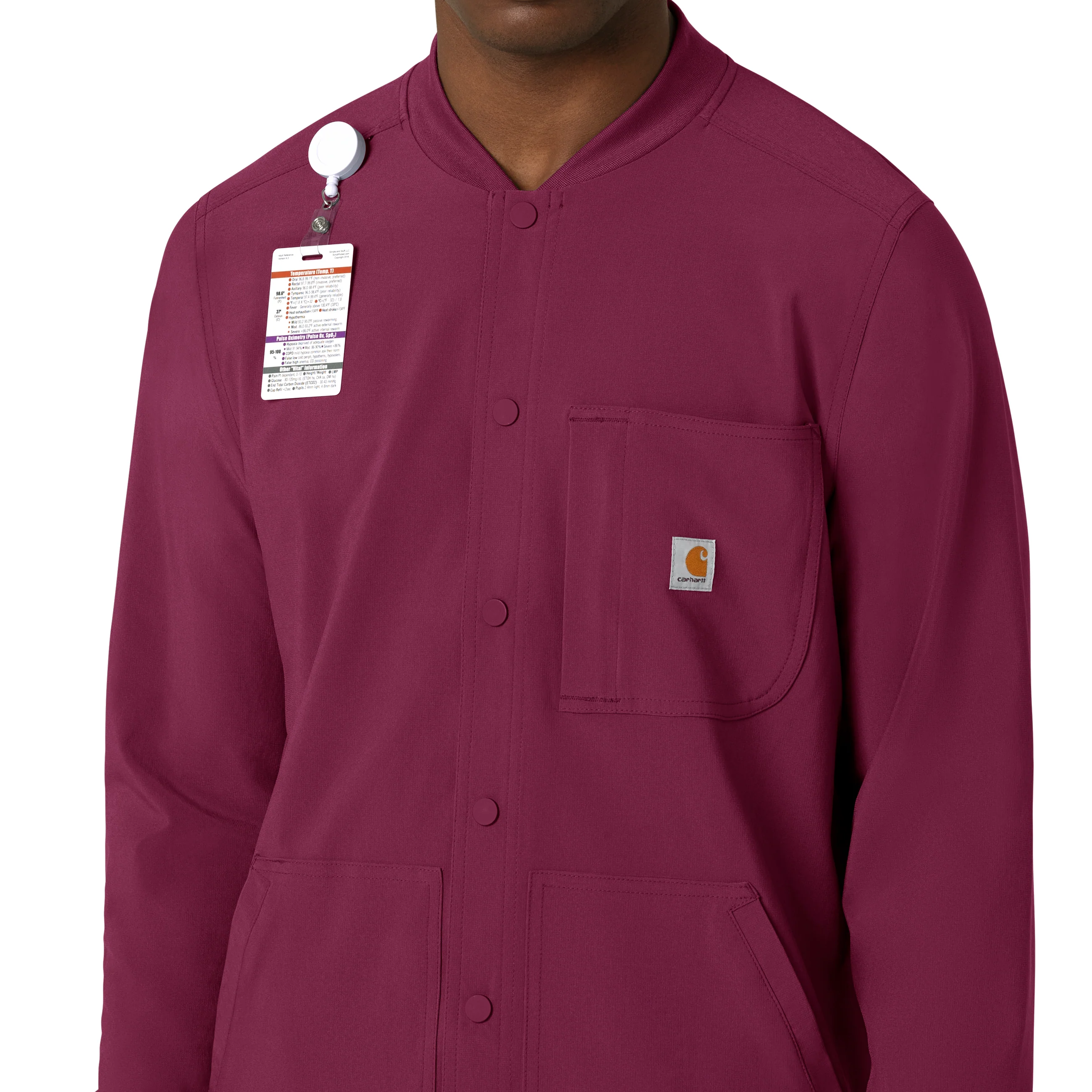 Carhartt Force Cross-Flex Men's Shirt Jacket - Wine - Image 9