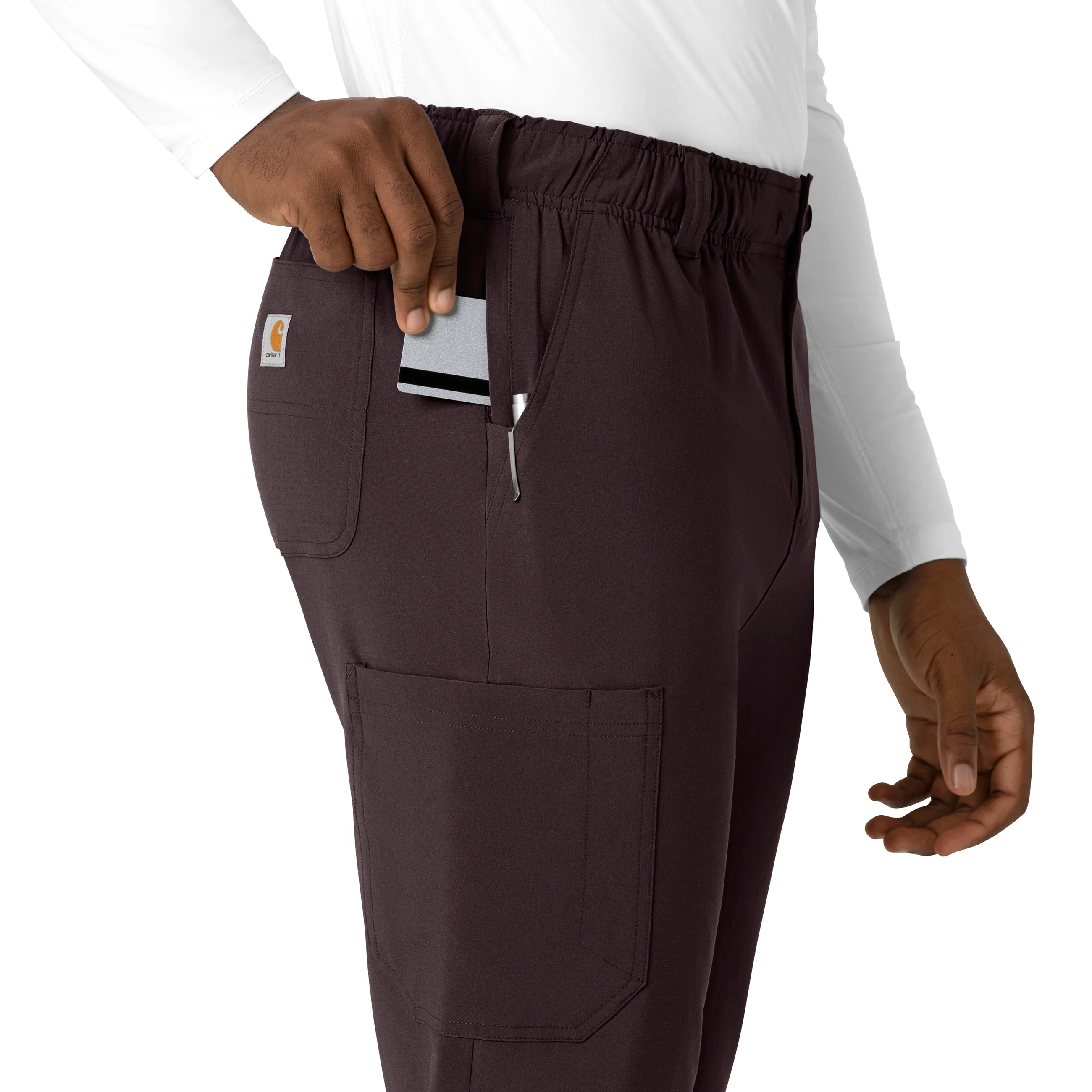 Carhartt Force Cross-Flex Men's Straight Leg Scrub Pant - Dark Sepia - Image 8