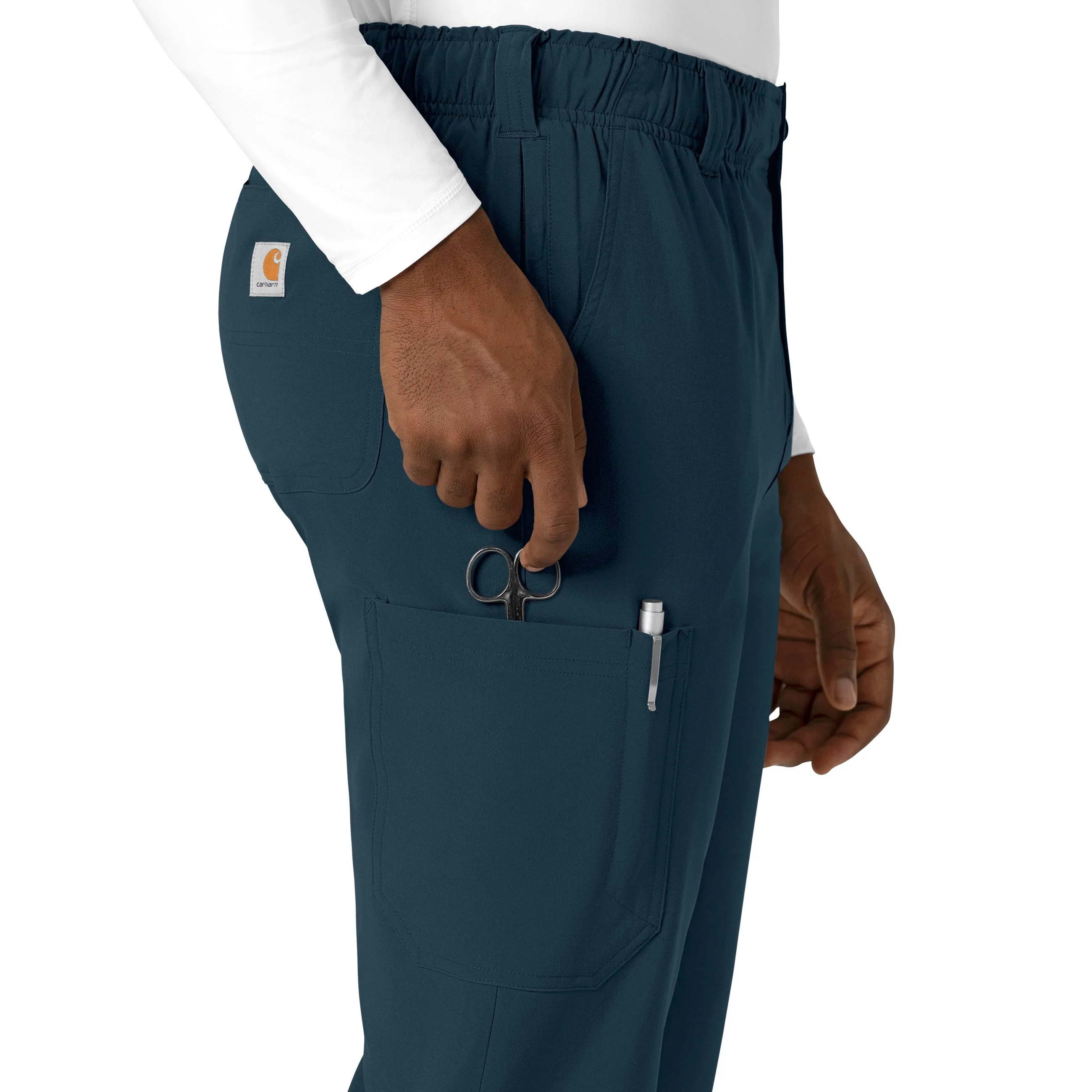 Carhartt Force Cross-Flex Men's Straight Leg Scrub Pant - Deep Navy - Image 6