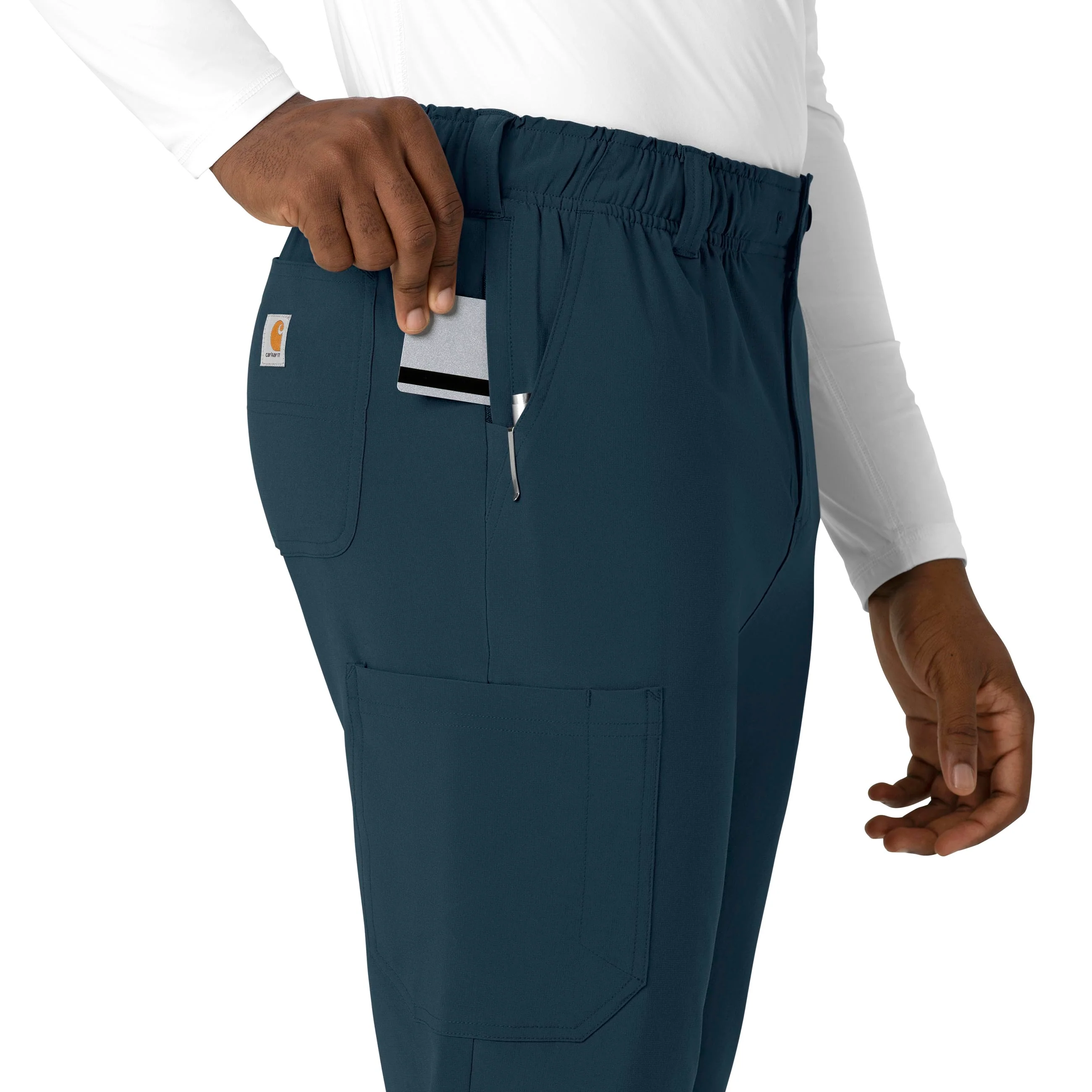 Carhartt Force Cross-Flex Men's Straight Leg Scrub Pant - Deep Navy - Image 8