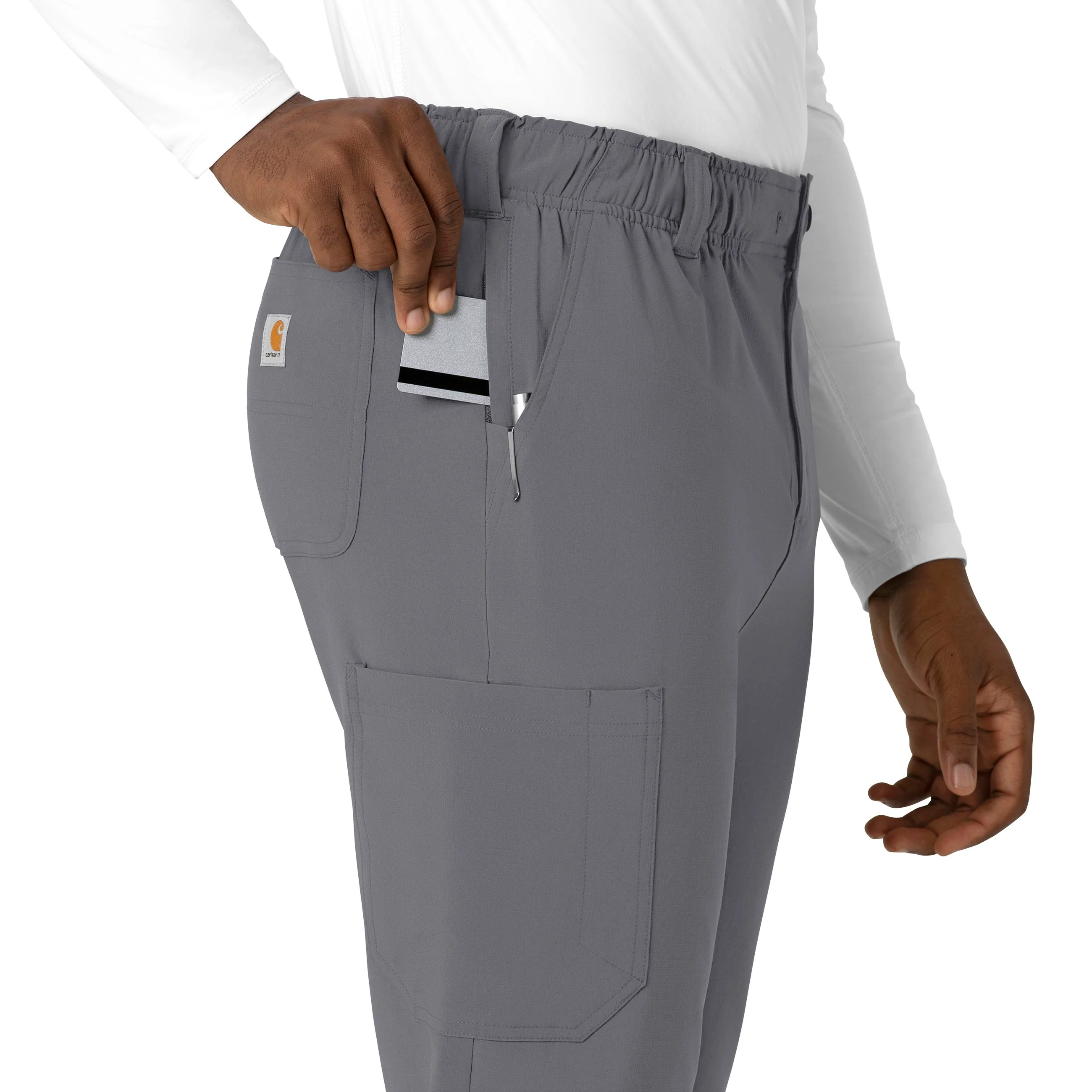 Carhartt Force Cross-Flex Men's Straight Leg Scrub Pant - Pewter - Image 8