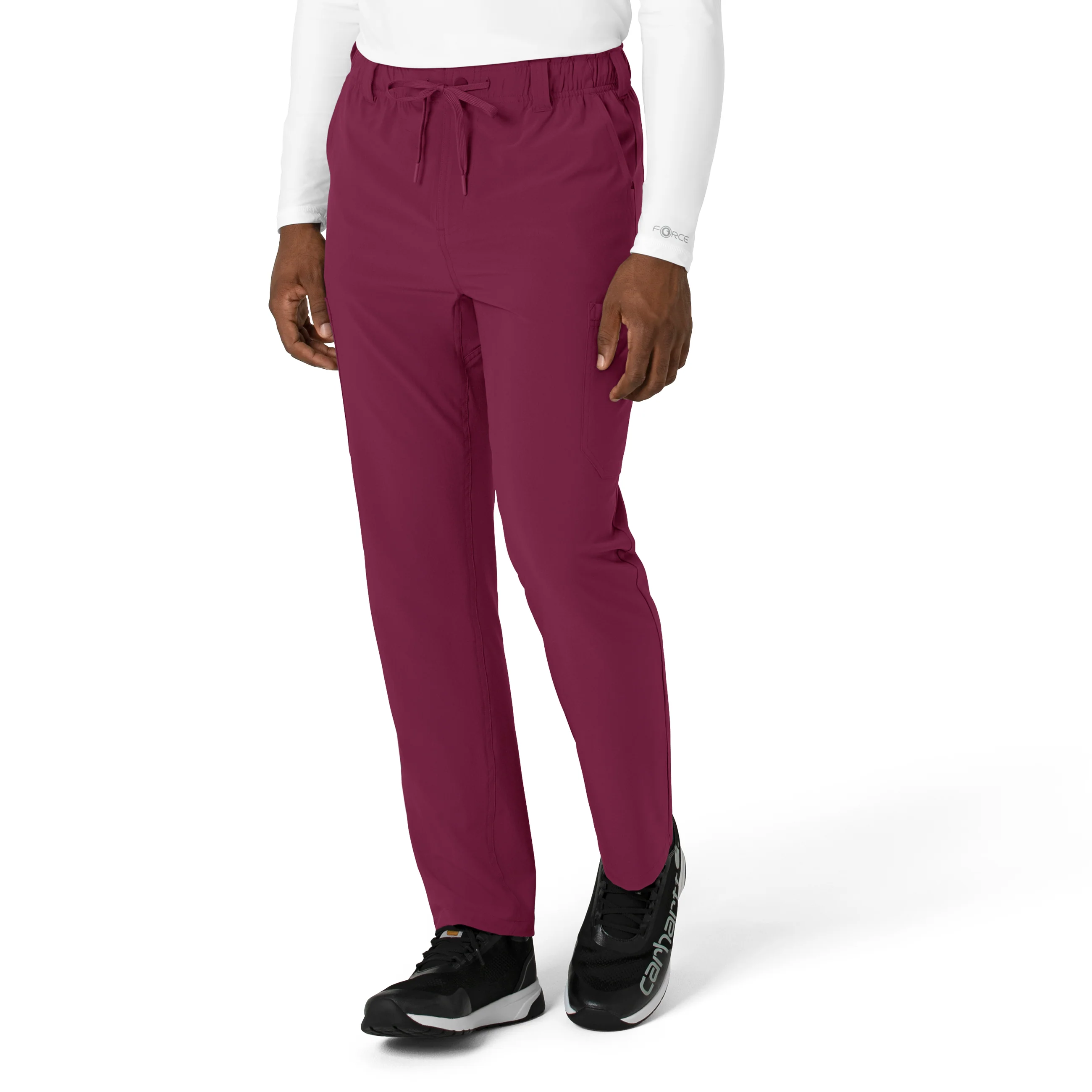 Carhartt Force Cross-Flex Men's Straight Leg Scrub Pant - Wine - Image 4