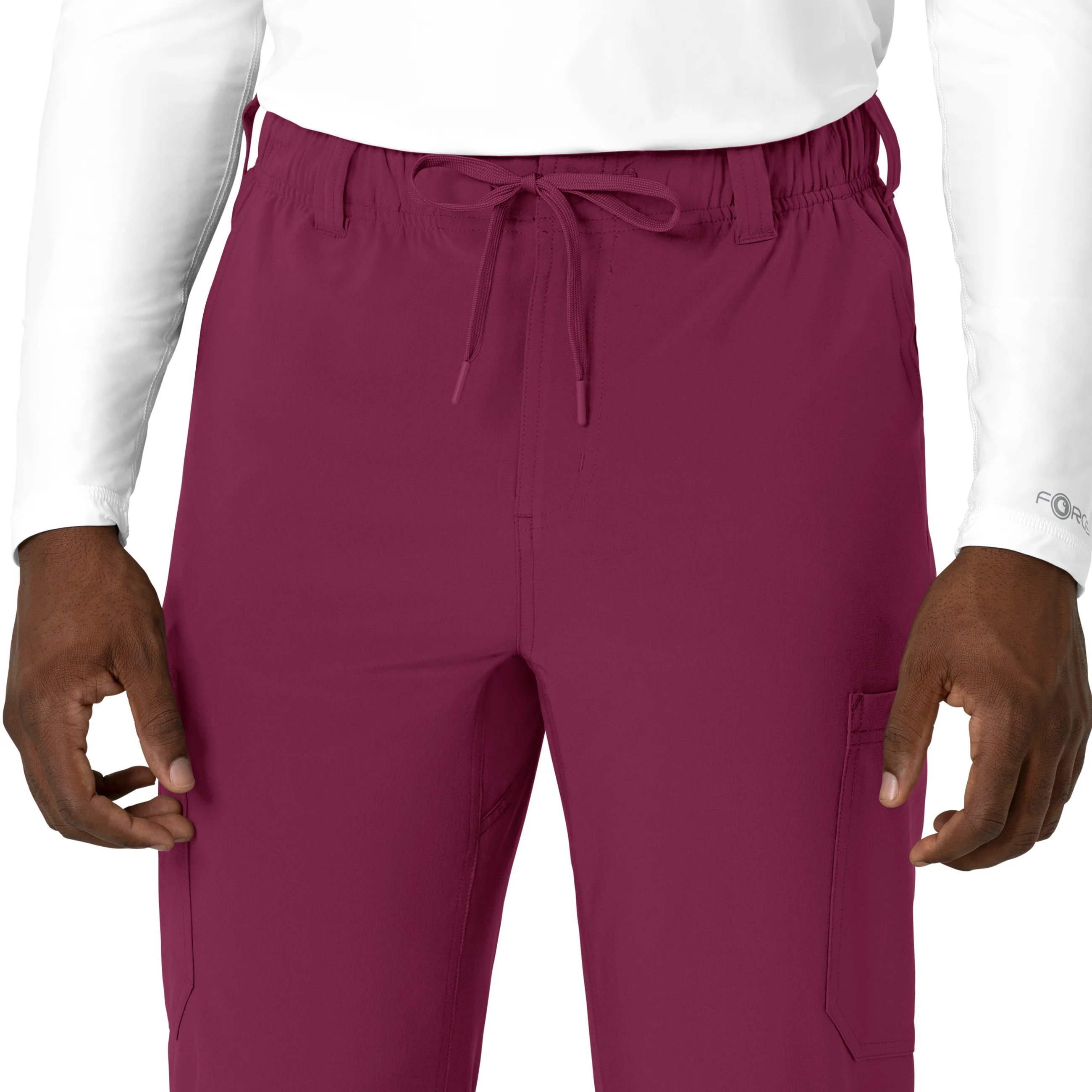 Carhartt Force Cross-Flex Men's Straight Leg Scrub Pant - Wine - Image 9