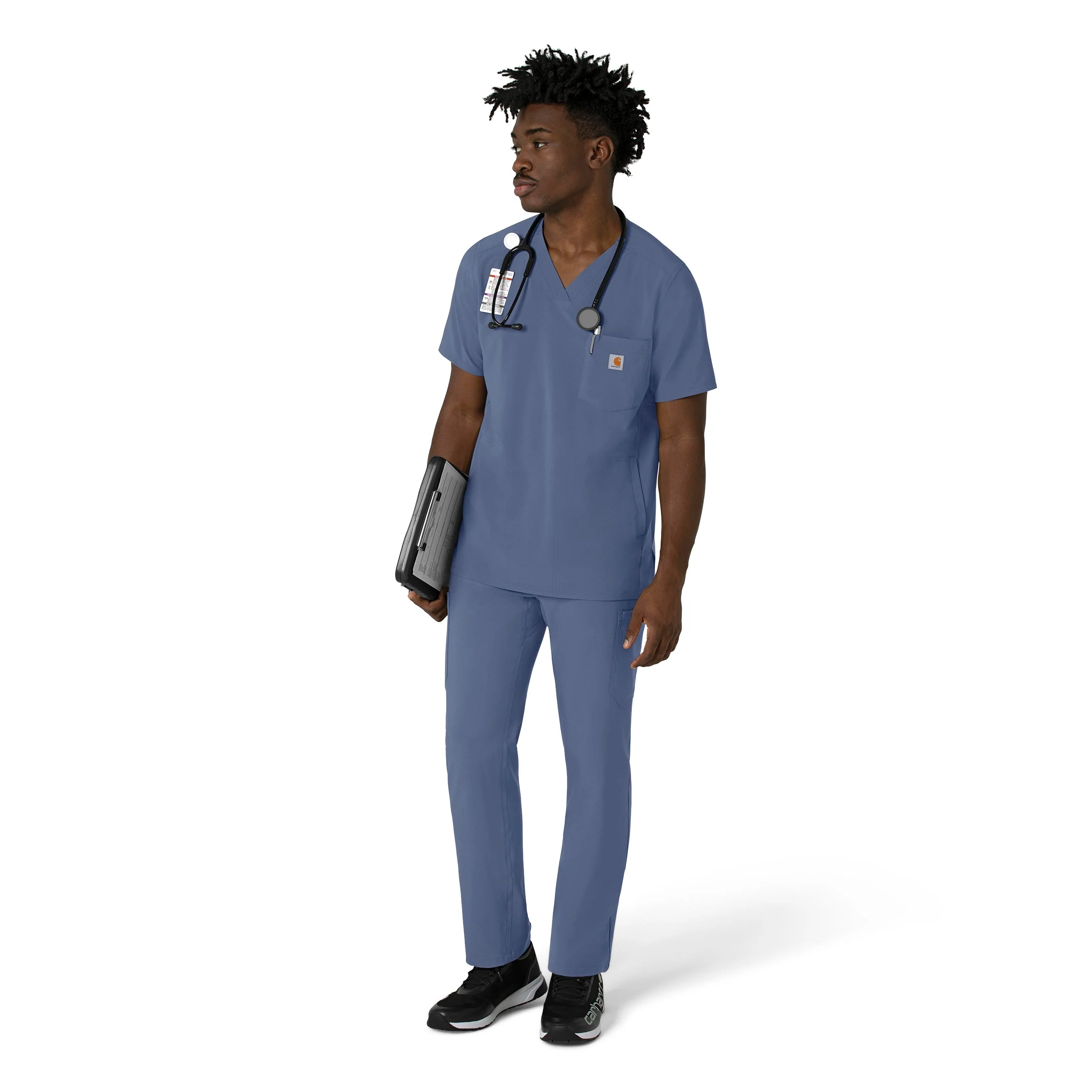 Carhartt Force Cross-Flex Men's V-Neck Scrub Top - Riverside - Image 3