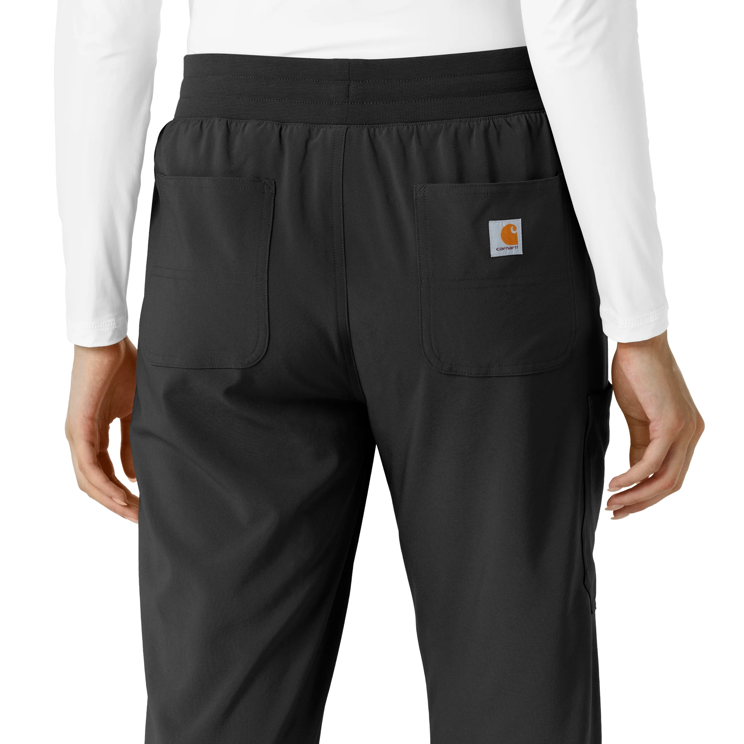 Carhartt Force Cross-Flex Women's Boot Cut Scrub Pant - Black - Image 6