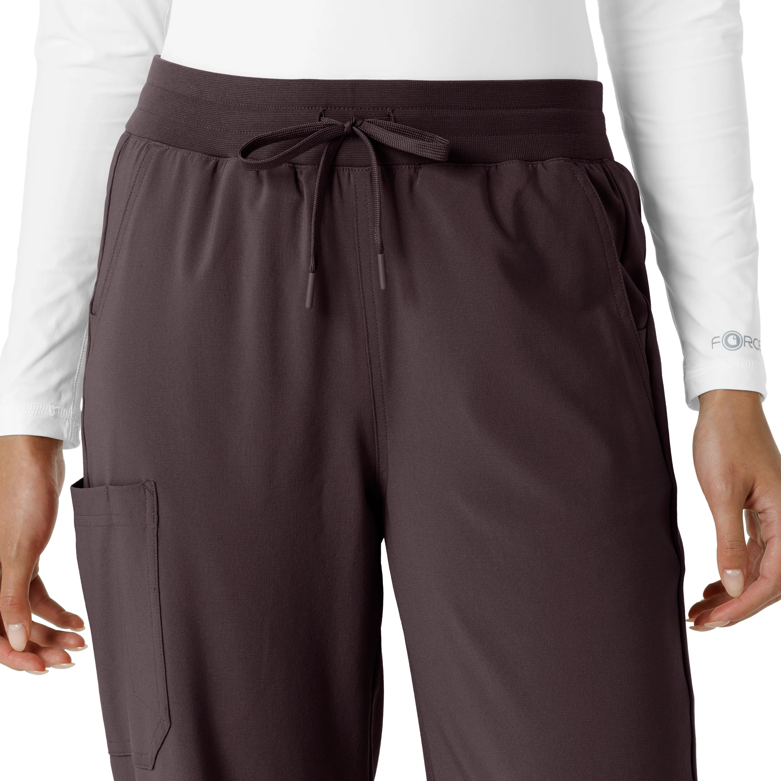 Carhartt Force Cross-Flex Women's Boot Cut Scrub Pant - Dark Sepia - Image 4