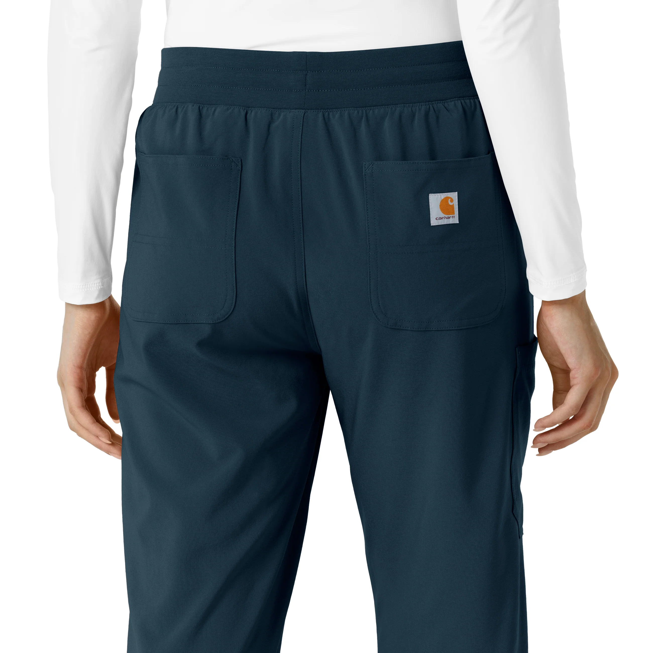 Carhartt Force Cross-Flex Women's Boot Cut Scrub Pant - Deep Navy - Image 6