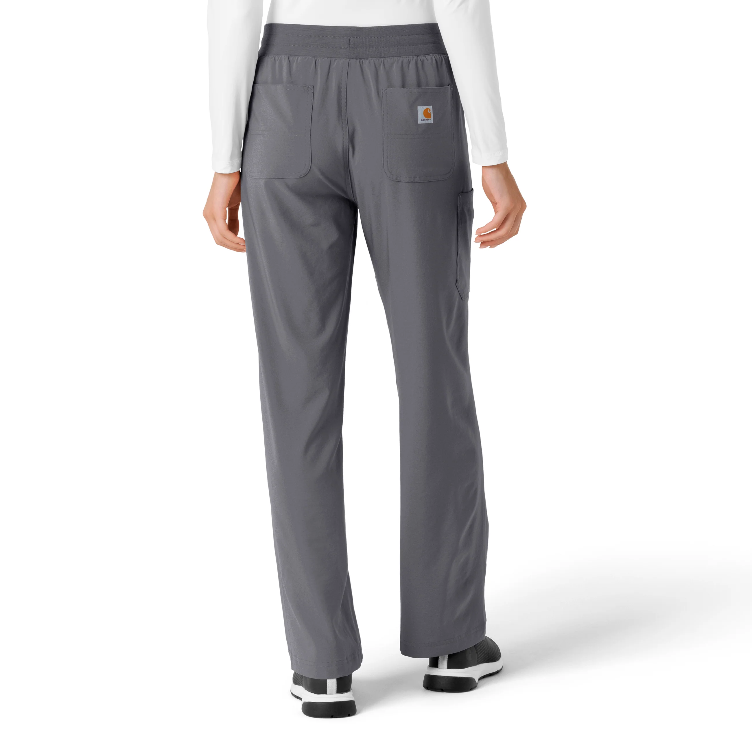 Carhartt Force Cross-Flex Women's Boot Cut Scrub Pant - Pewter - Image 2