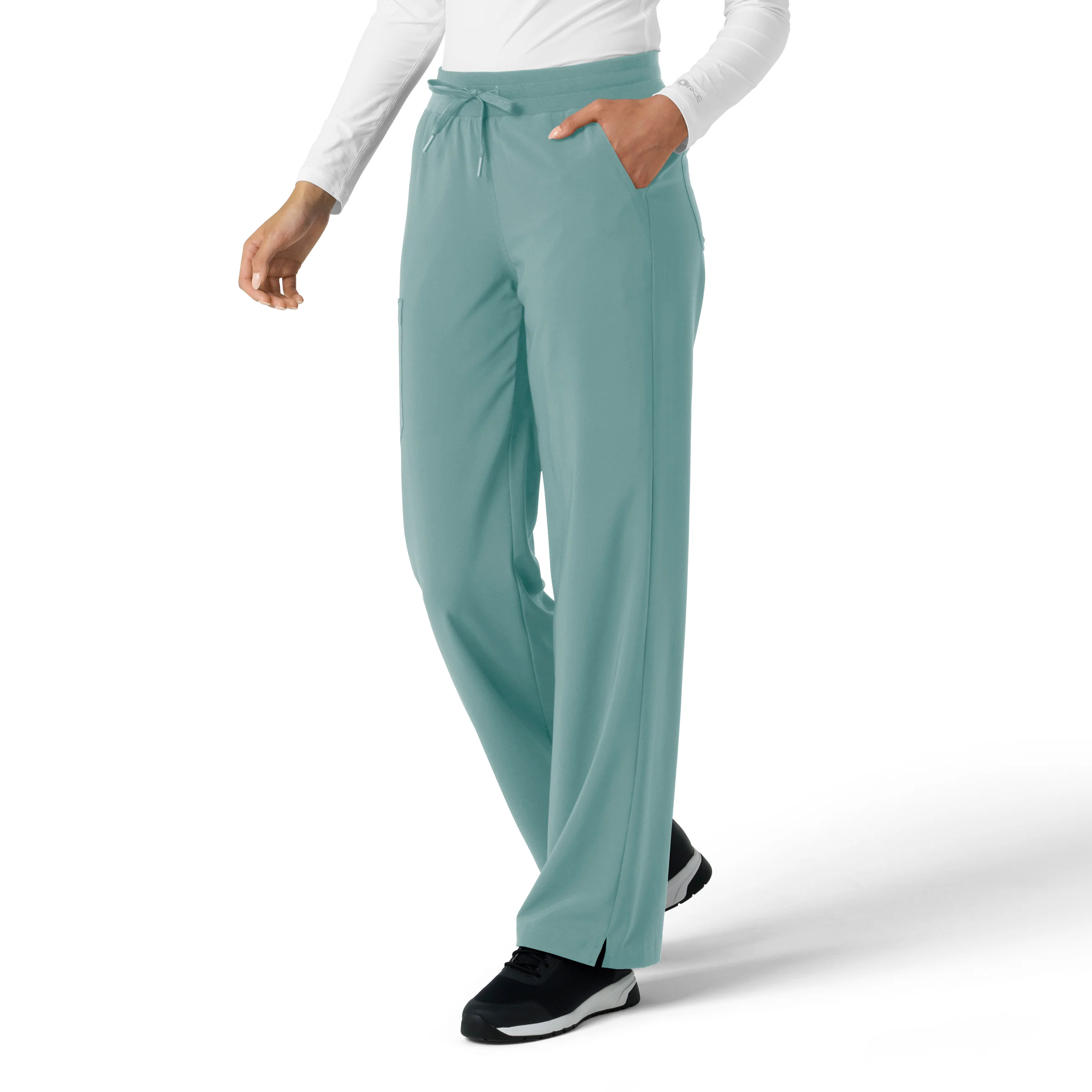 Carhartt Force Cross-Flex Women's Boot Cut Scrub Pant - Summer Blue - Image 4