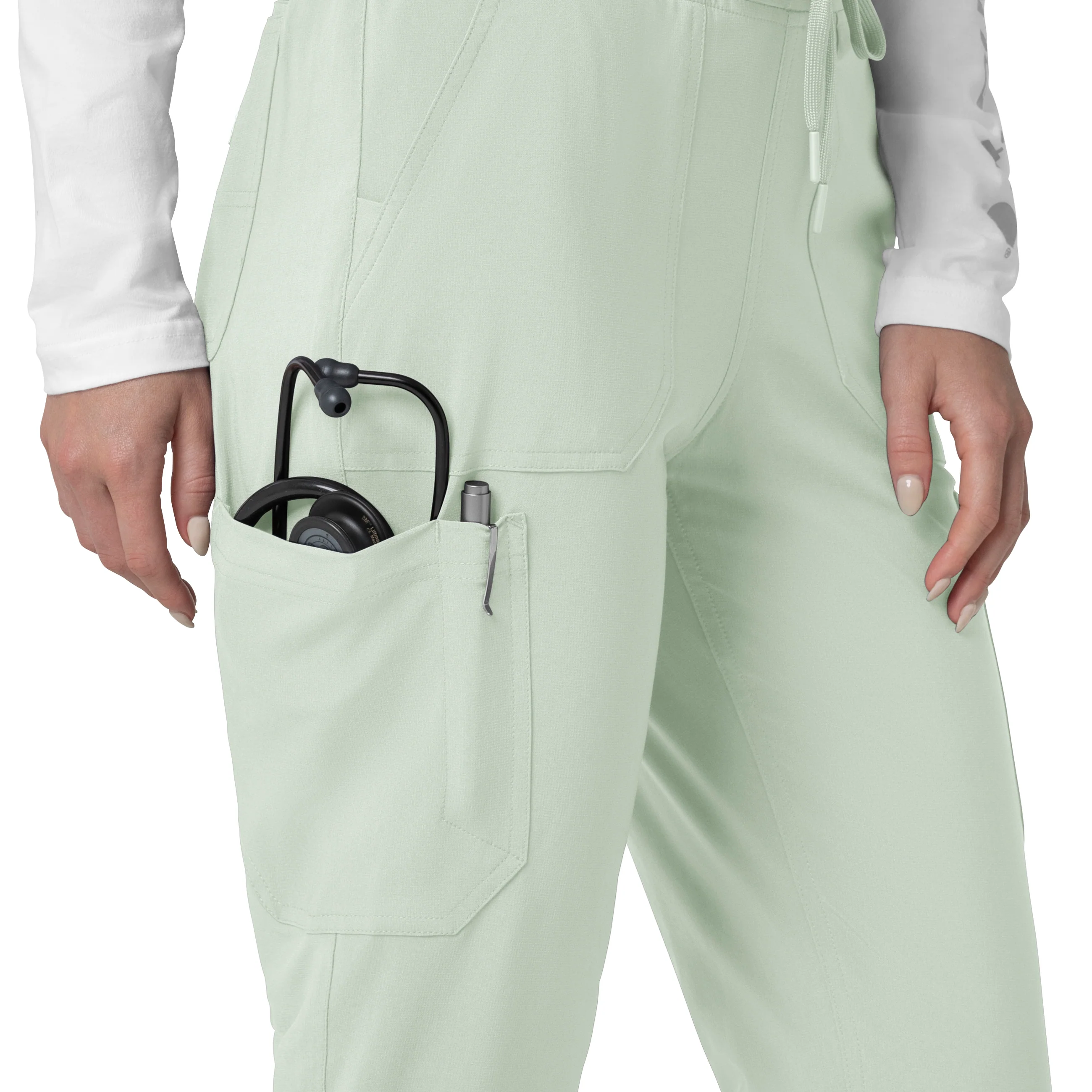 Carhartt Force Cross-Flex Women's Cargo Jogger Scrub Pant - Big Sky - Image 8