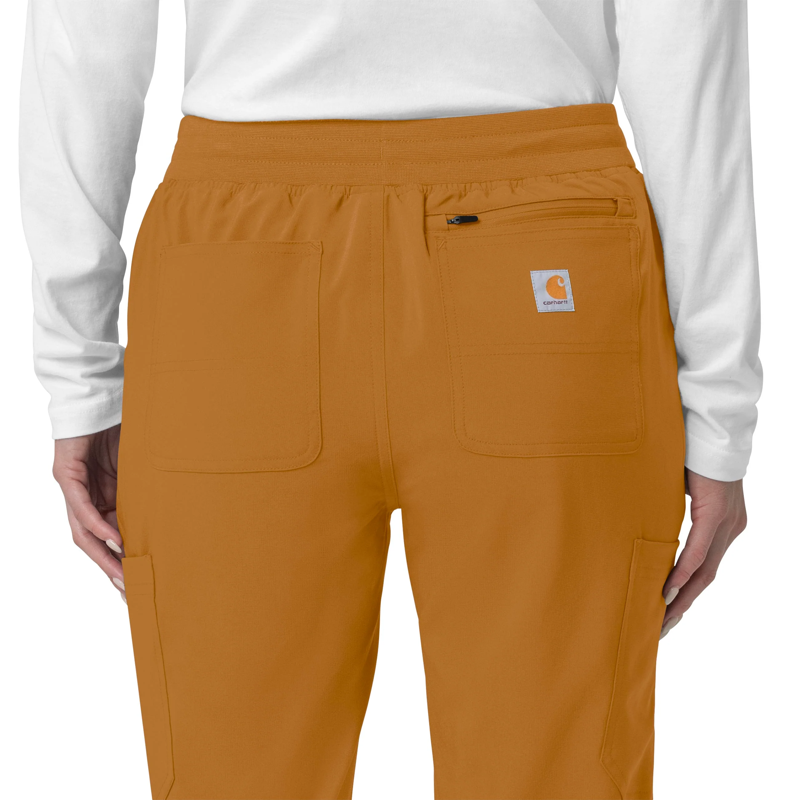 Carhartt Force Cross-Flex Women's Cargo Jogger Scrub Pant - Fox Brown - Image 6