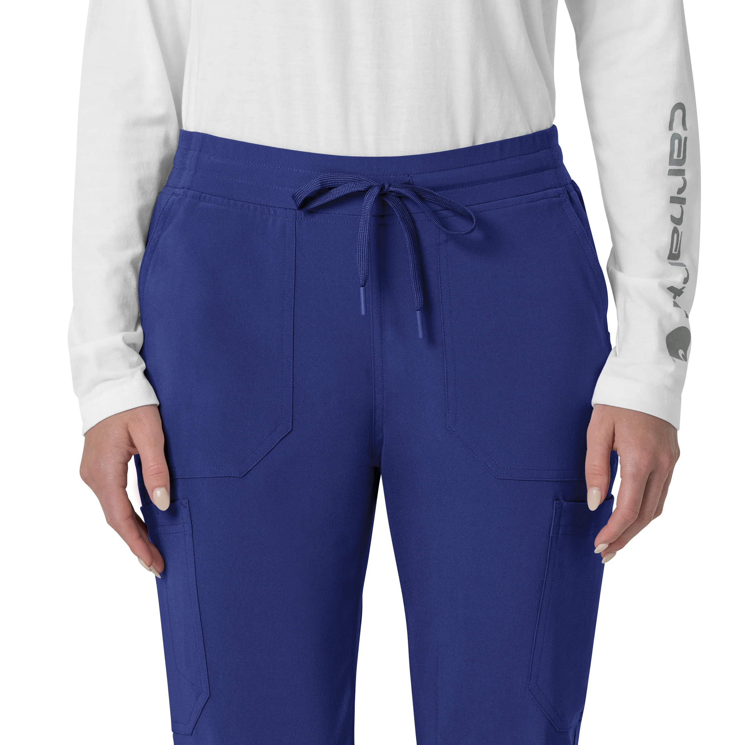 Carhartt Force Cross-Flex Women's Cargo Jogger Scrub Pant - Galaxy Blue - Image 4